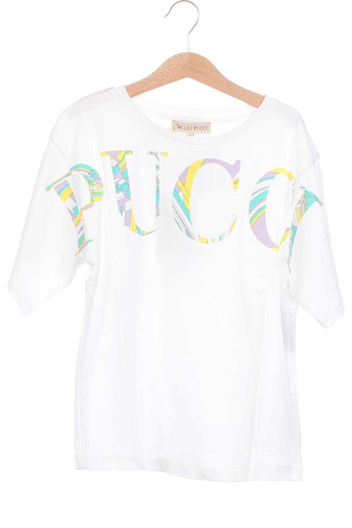 Dziecięcy T-shirt Emilio Pucci, Rozmiar 10-11y/ 146-152 cm, Kolor Biały, Cena 282,75 zł