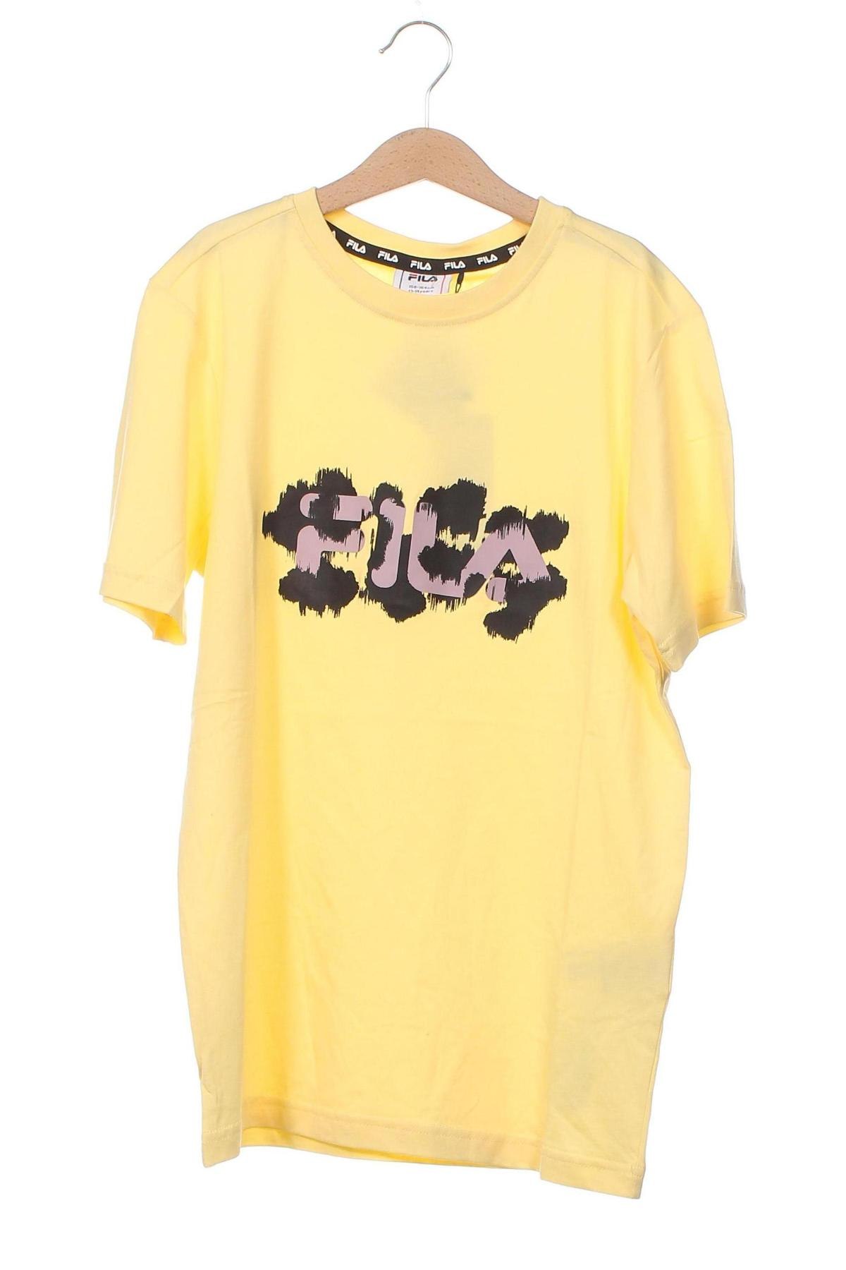 Детска тениска FILA, Размер 12-13y/ 158-164 см, Цвят Жълт, Цена 38,71 лв.