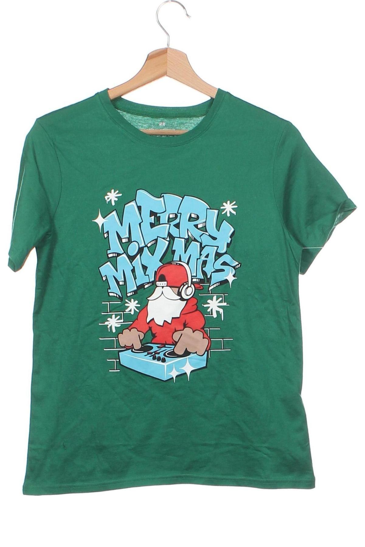 Kinder T-Shirt H&M, Größe 10-11y/ 146-152 cm, Farbe Grün, Preis 3,13 €