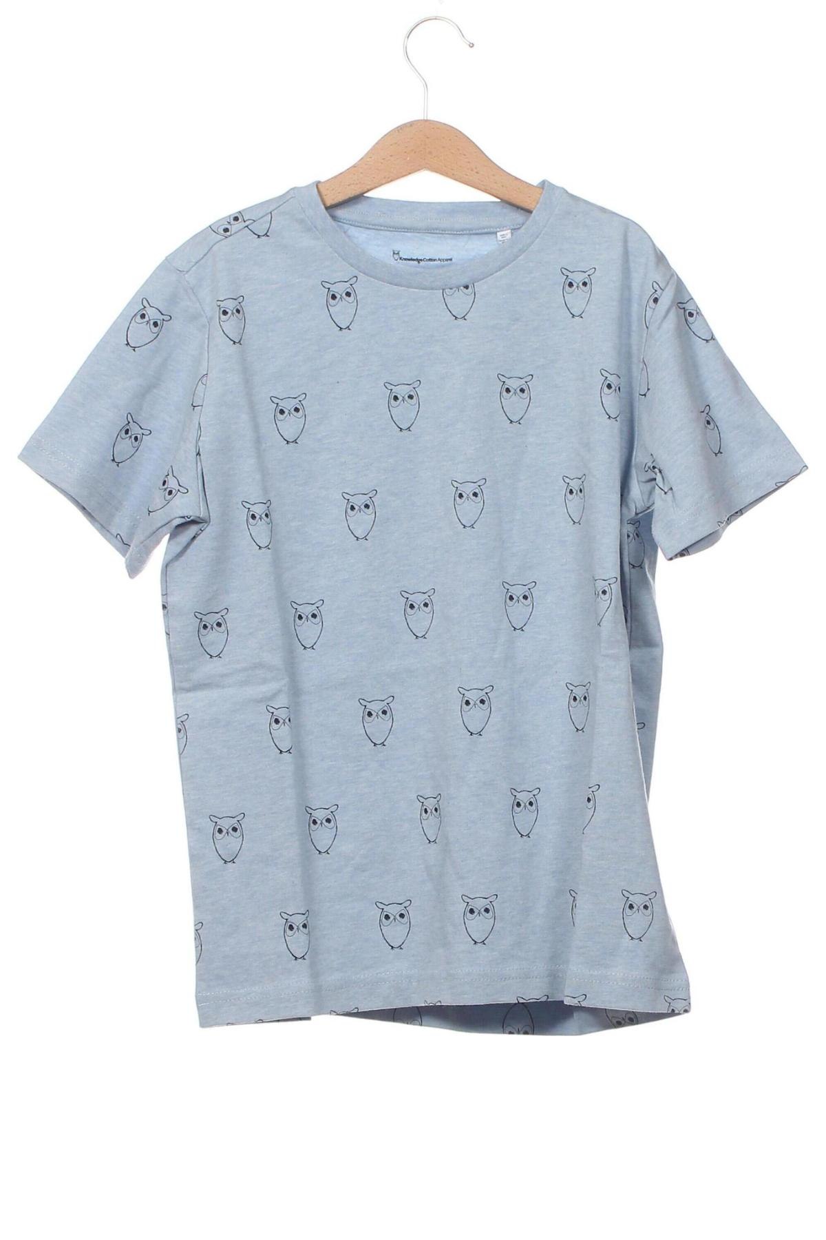 Dziecięcy T-shirt Knowledge Cotton Apparel, Rozmiar 10-11y/ 146-152 cm, Kolor Niebieski, Cena 67,65 zł
