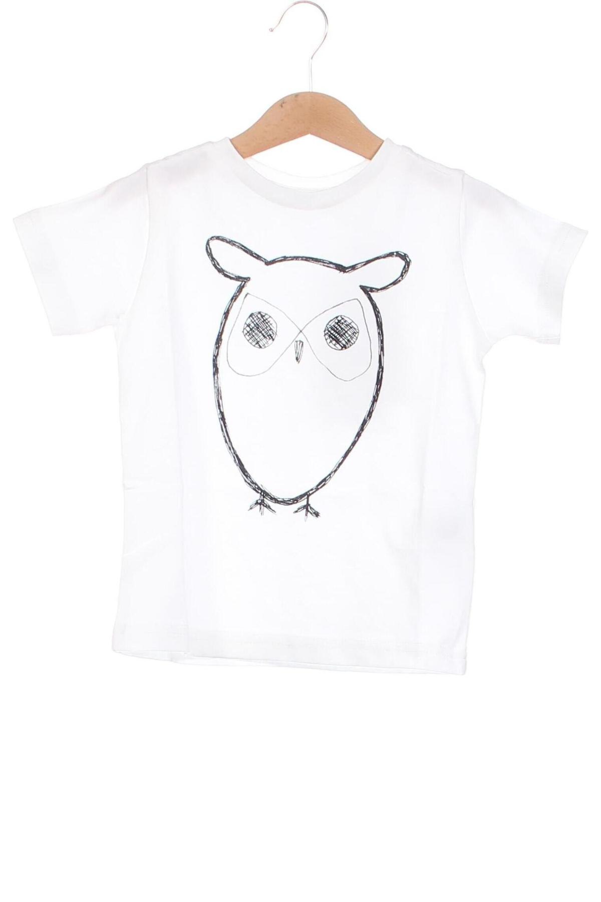 Tricou pentru copii Knowledge Cotton Apparel, Mărime 18-24m/ 86-98 cm, Culoare Alb, Preț 43,29 Lei