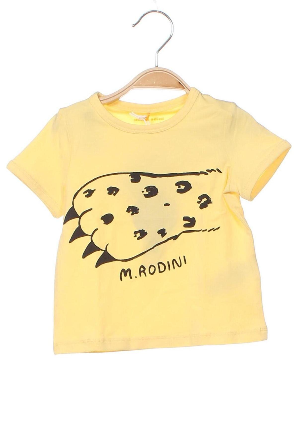 Dziecięcy T-shirt Mini Rodini, Rozmiar 12-18m/ 80-86 cm, Kolor Żółty, Cena 125,28 zł
