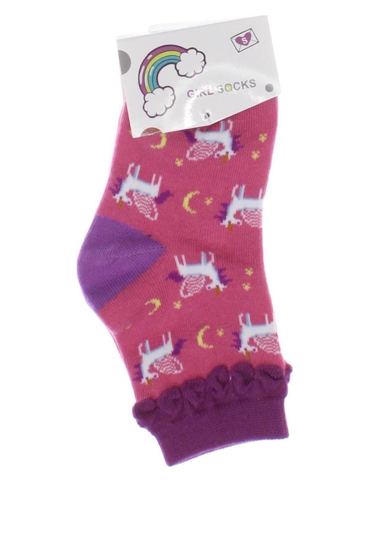 Kinder Socken, Größe 7-8y/ 128-134 cm, Farbe Rosa, Preis 9,00 €