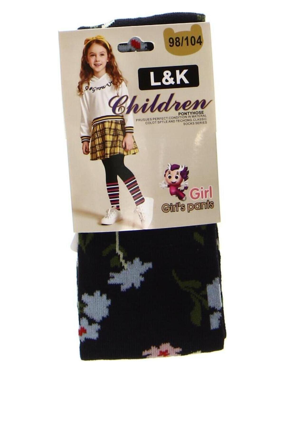 Детски чорапогащник L&k, Размер 2-3y/ 98-104 см, Цвят Многоцветен, Цена 16,50 лв.