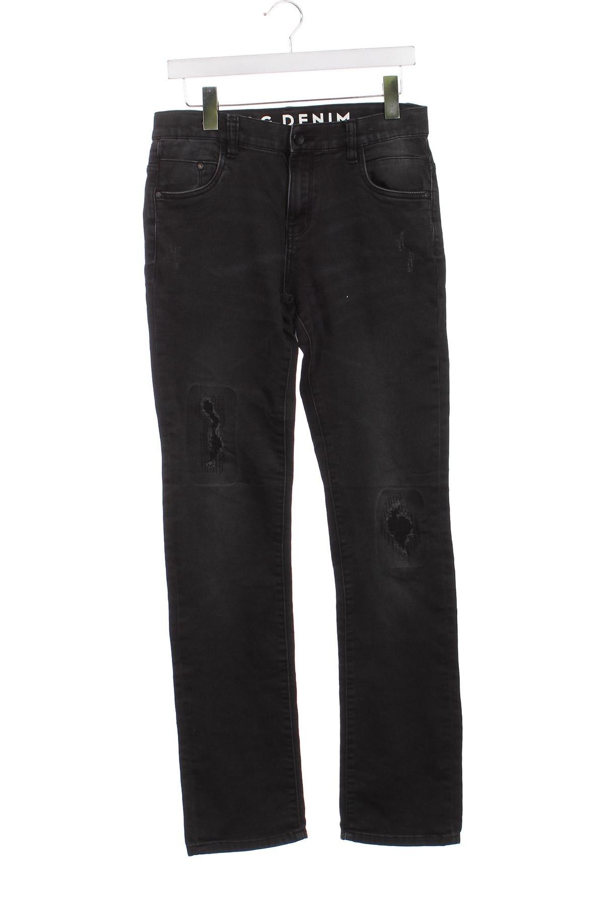 Dziecięce jeansy C&A, Rozmiar 15-18y/ 170-176 cm, Kolor Czarny, Cena 32,75 zł