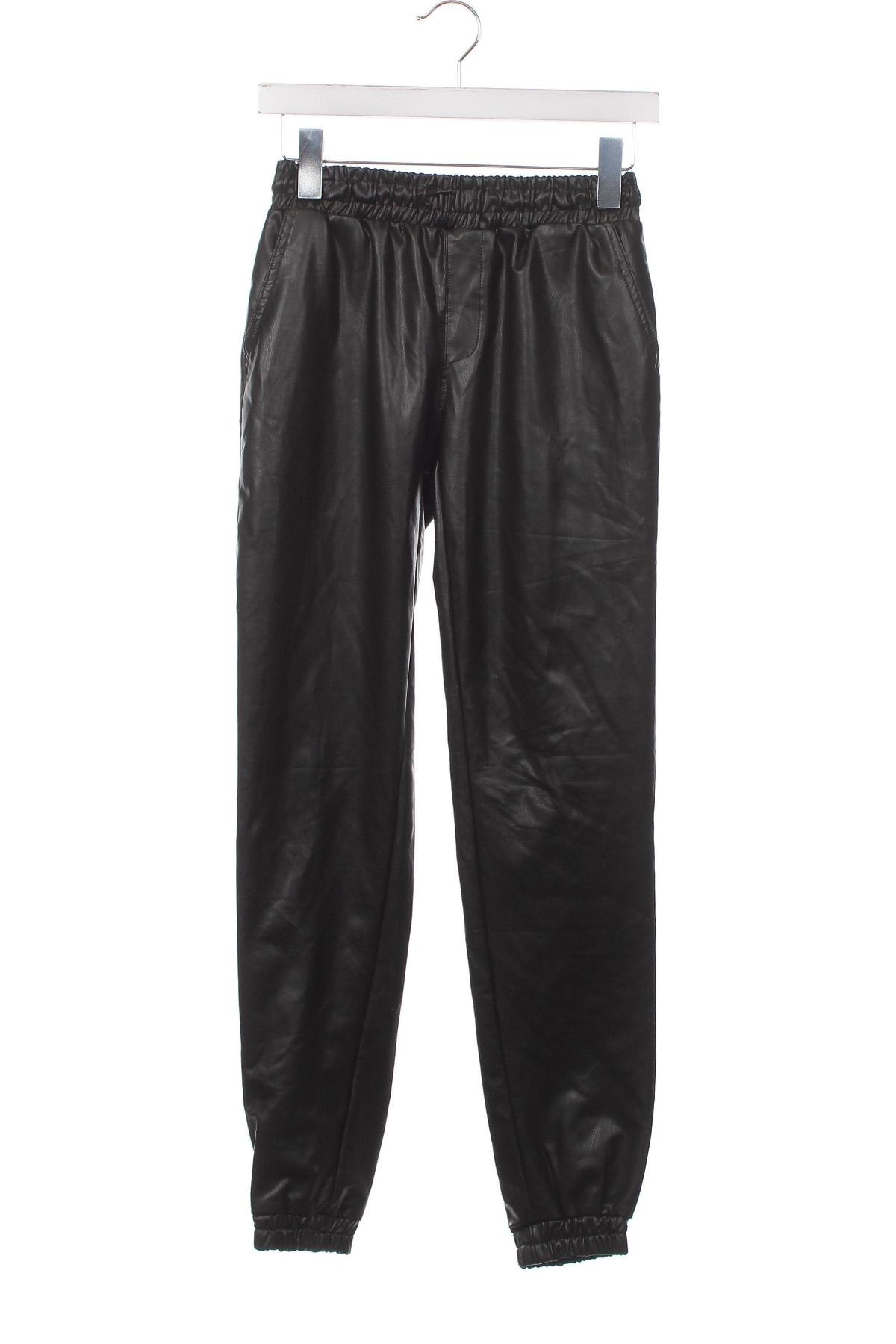 Detské kožené nohavice, Veľkosť 12-13y/ 158-164 cm, Farba Čierna, Cena  11,91 €