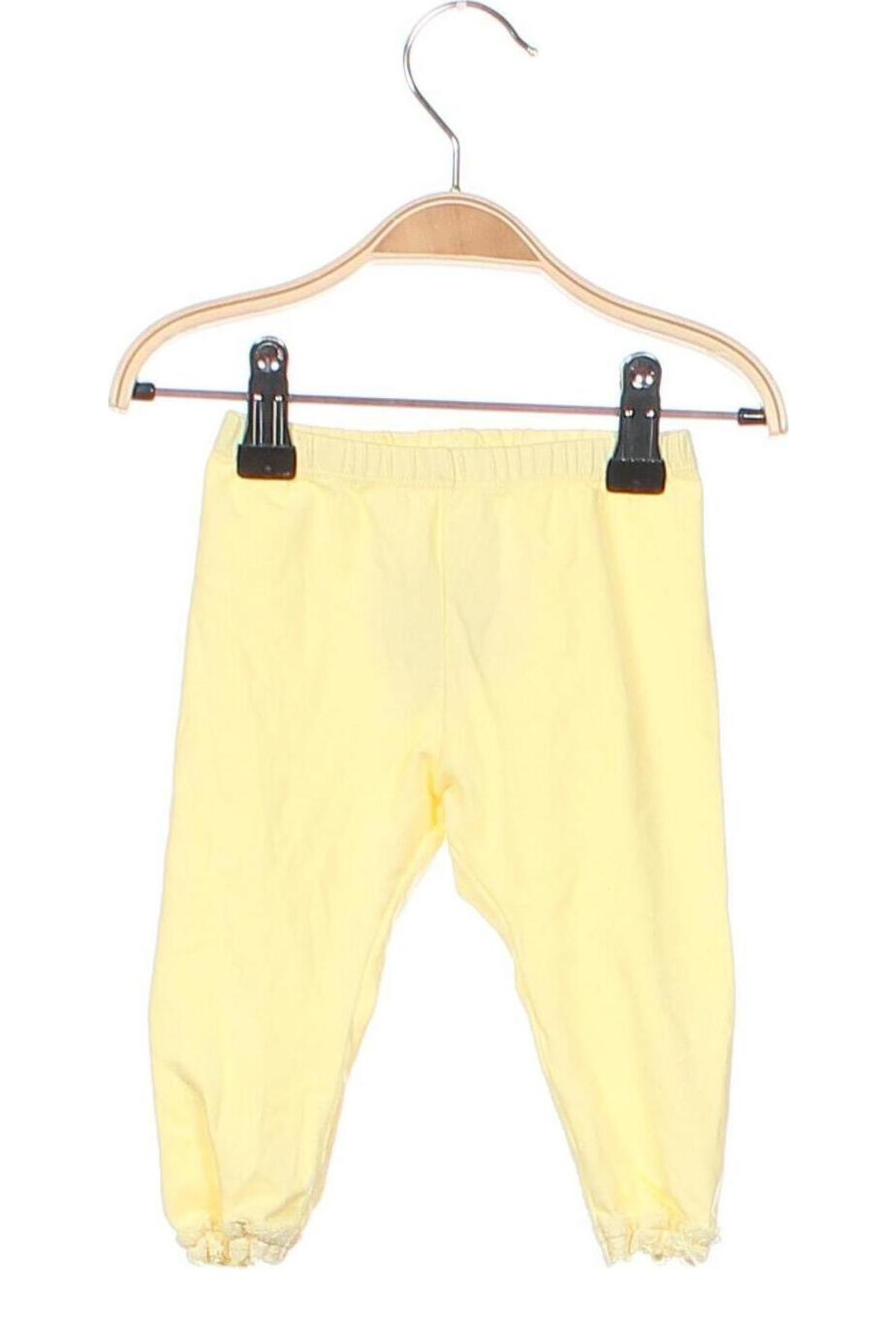 Детски панталон United Colors Of Benetton, Размер 9-12m/ 74-80 см, Цвят Жълт, Цена 13,26 лв.