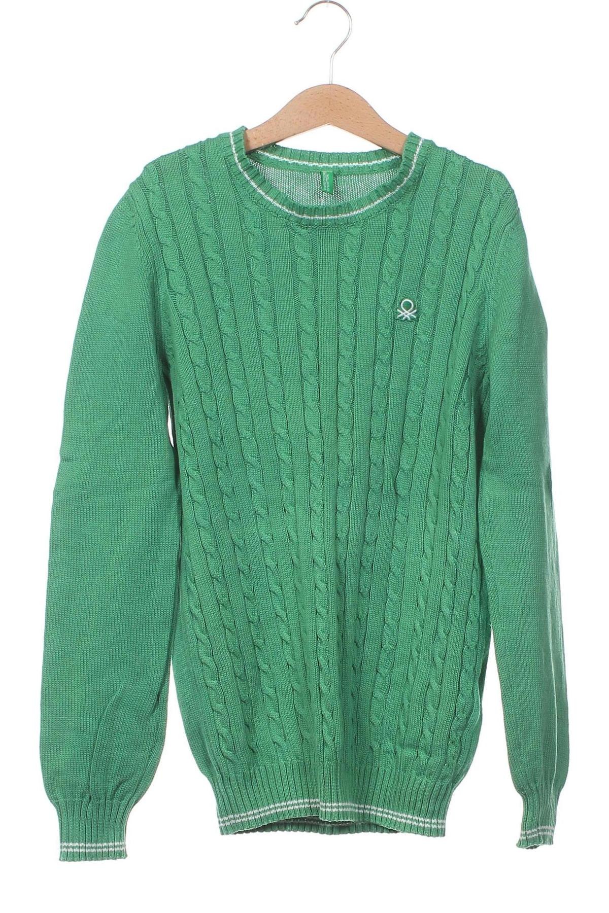 Dziecięcy sweter United Colors Of Benetton, Rozmiar 12-13y/ 158-164 cm, Kolor Zielony, Cena 16,47 zł