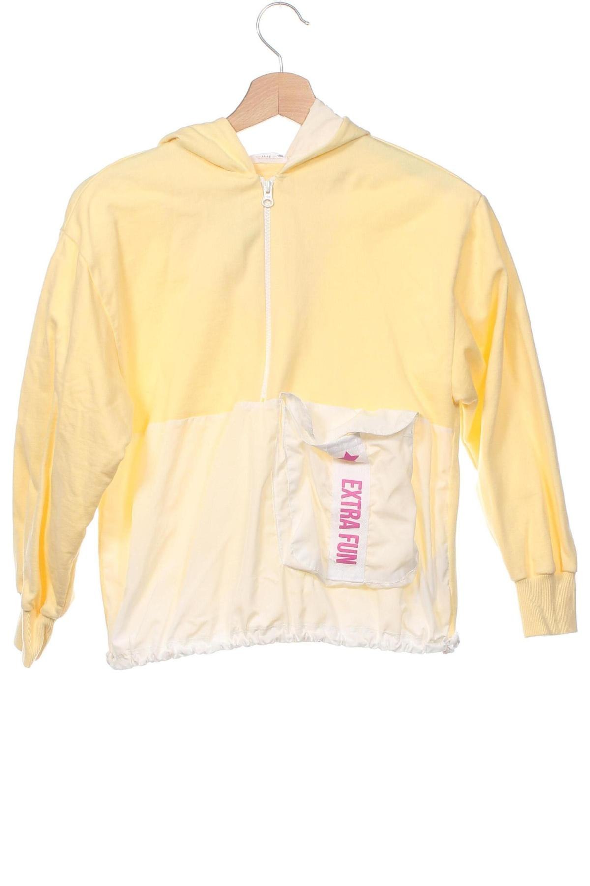 Kinder Sweatshirts Zara, Größe 11-12y/ 152-158 cm, Farbe Gelb, Preis 3,50 €