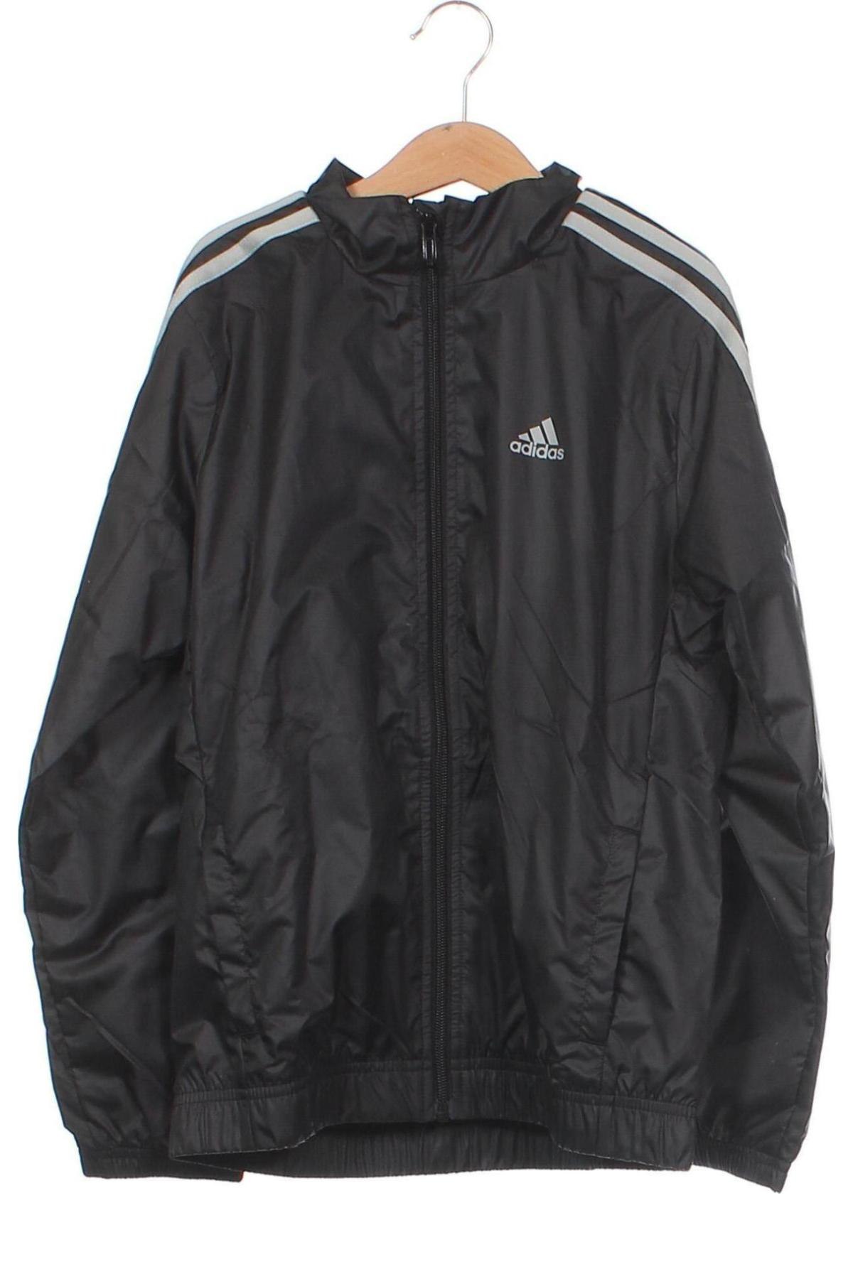 Παιδικό αθλητικό μπουφάν Adidas, Μέγεθος 8-9y/ 134-140 εκ., Χρώμα Μαύρο, Τιμή 22,68 €