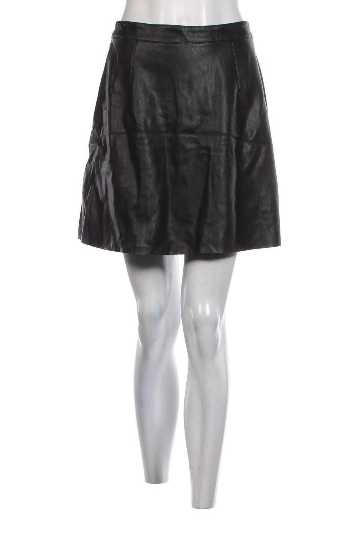 Δερμάτινη φούστα VILA, Μέγεθος XS, Χρώμα Μαύρο, Τιμή 2,47 €