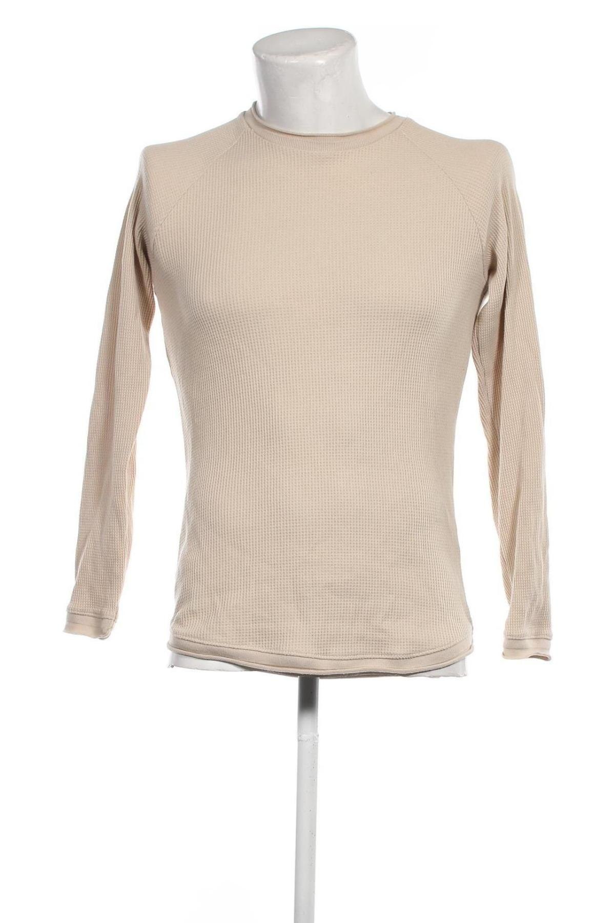 Ανδρική μπλούζα Bershka, Μέγεθος S, Χρώμα  Μπέζ, Τιμή 5,29 €