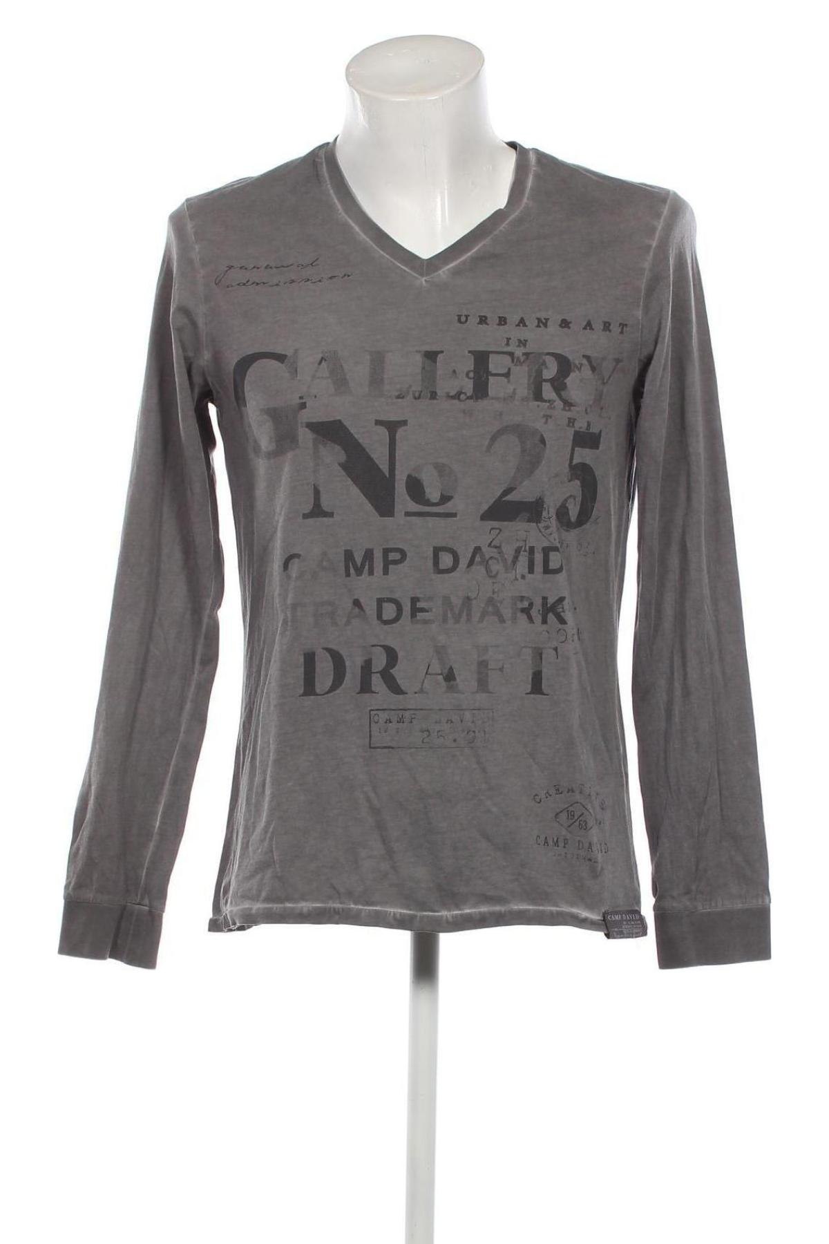 Ανδρική μπλούζα Camp David, Μέγεθος M, Χρώμα Γκρί, Τιμή 21,05 €