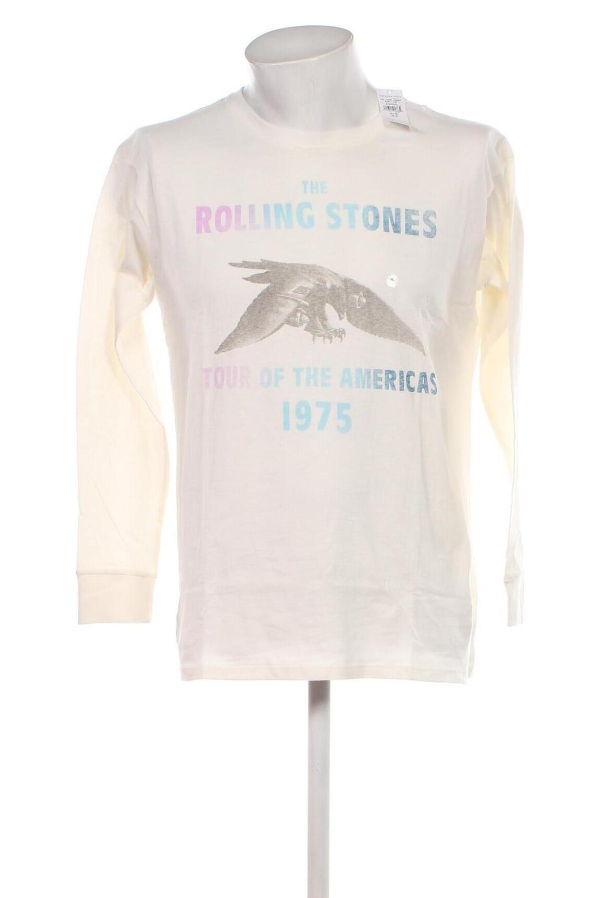 Мъжка блуза The Rolling Stones, Размер M, Цвят Бял, Цена 29,58 лв.
