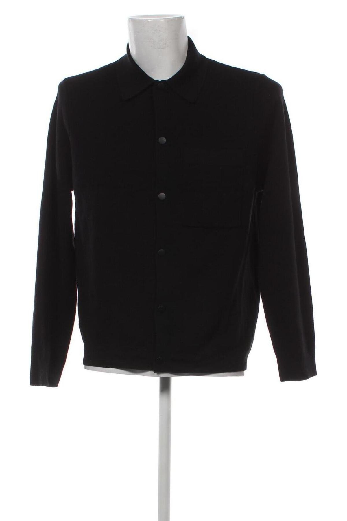 Jachetă tricotată de bărbați H&M, Mărime M, Culoare Negru, Preț 51,51 Lei