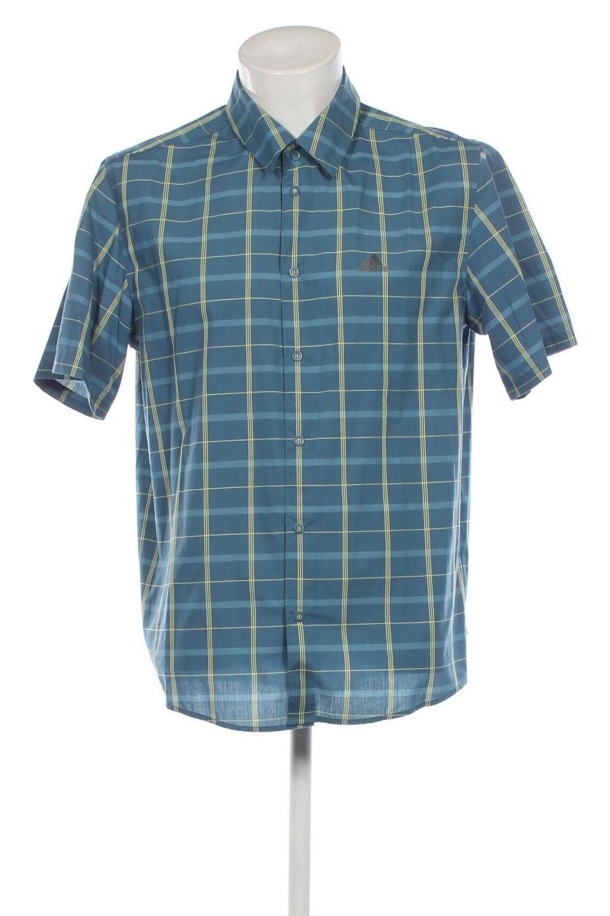 Ανδρικό πουκάμισο Adidas, Μέγεθος M, Χρώμα Μπλέ, Τιμή 6,43 €