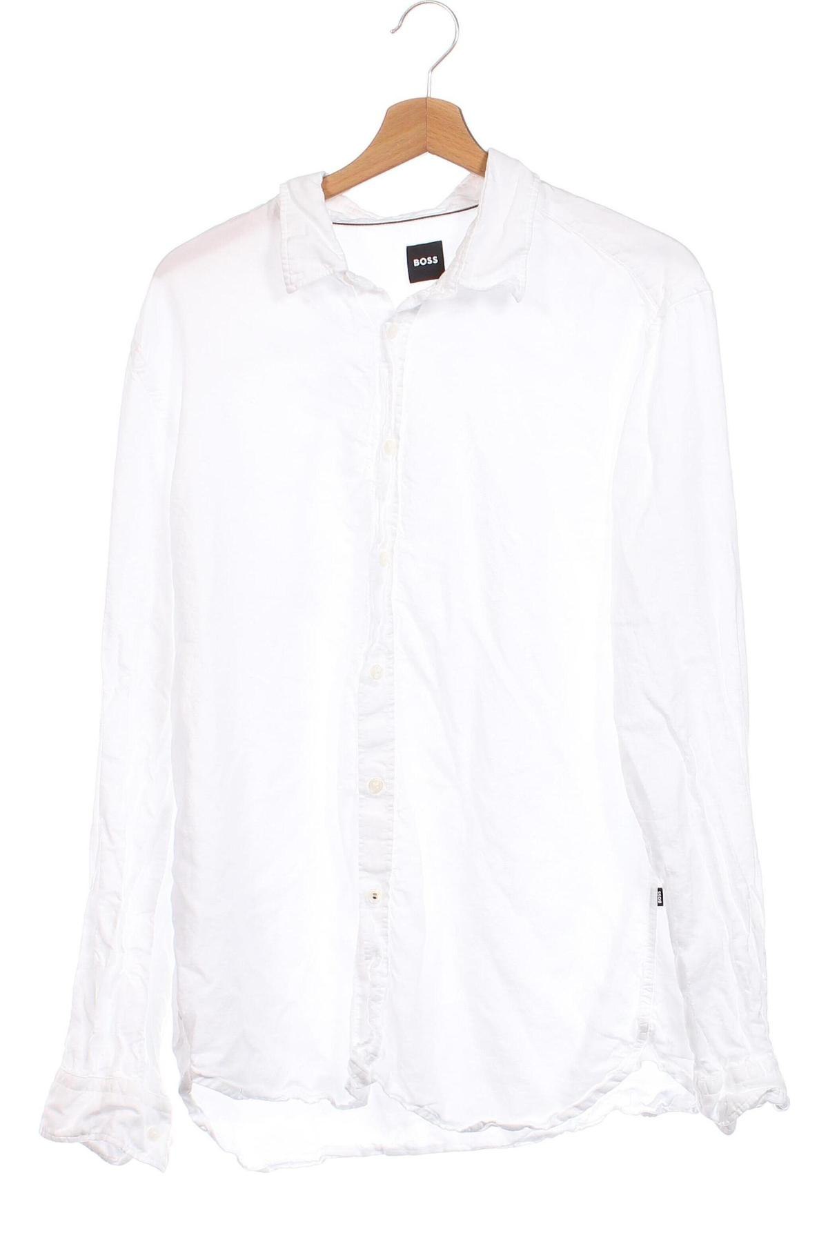 Męska koszula BOSS, Rozmiar XL, Kolor Biały, Cena 482,69 zł