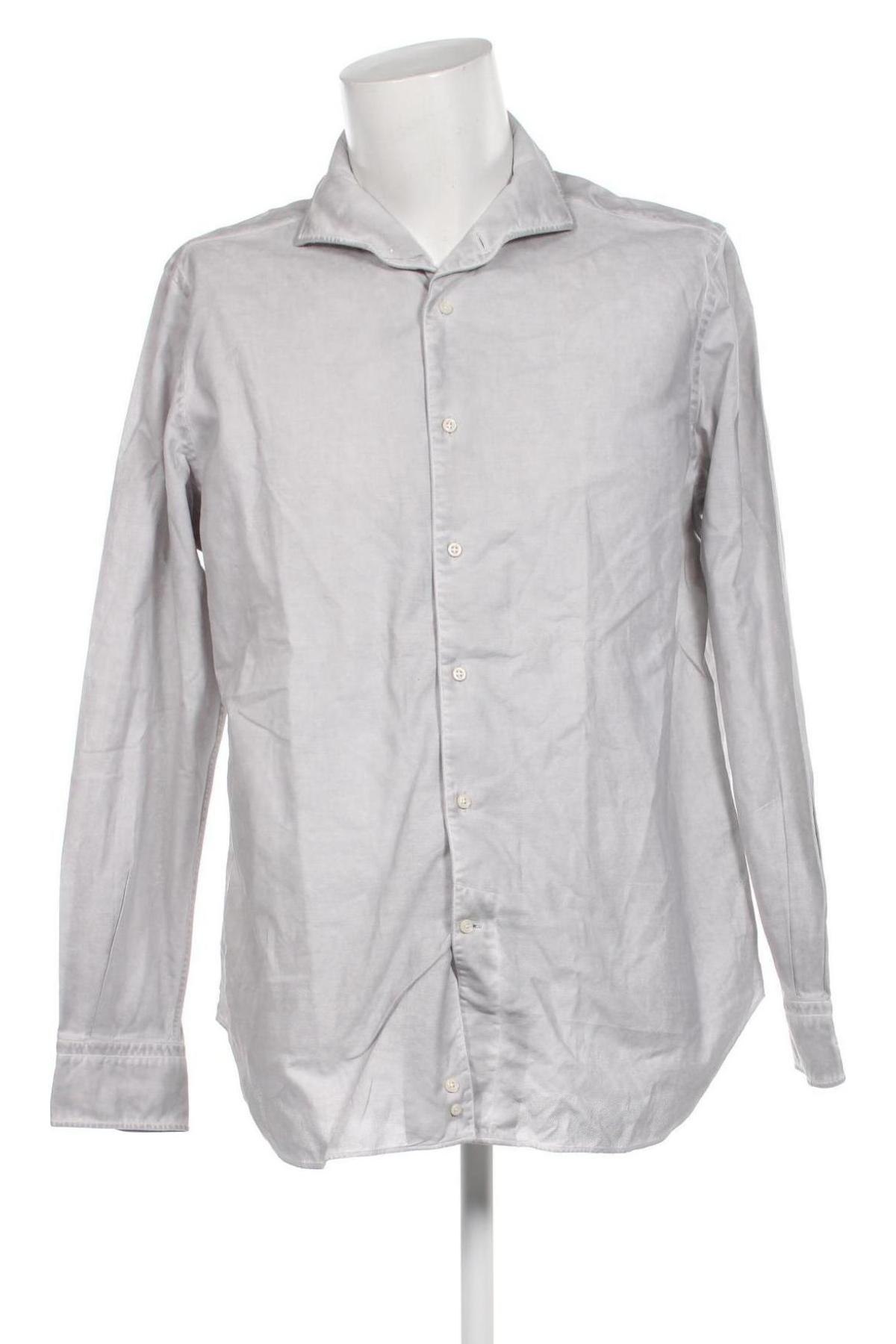 Ανδρικό πουκάμισο Boggi, Μέγεθος XXL, Χρώμα Γκρί, Τιμή 17,69 €