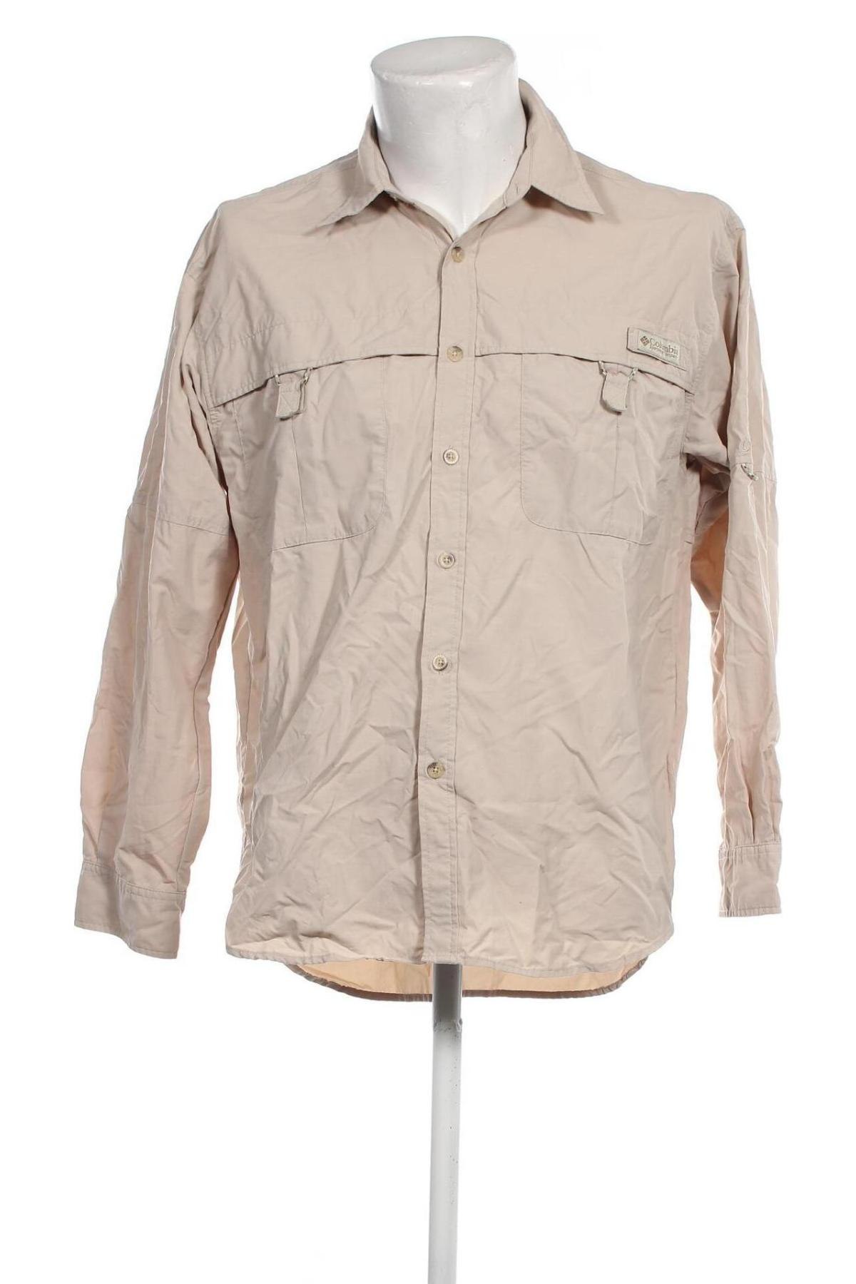 Ανδρικό πουκάμισο Columbia, Μέγεθος S, Χρώμα  Μπέζ, Τιμή 12,28 €