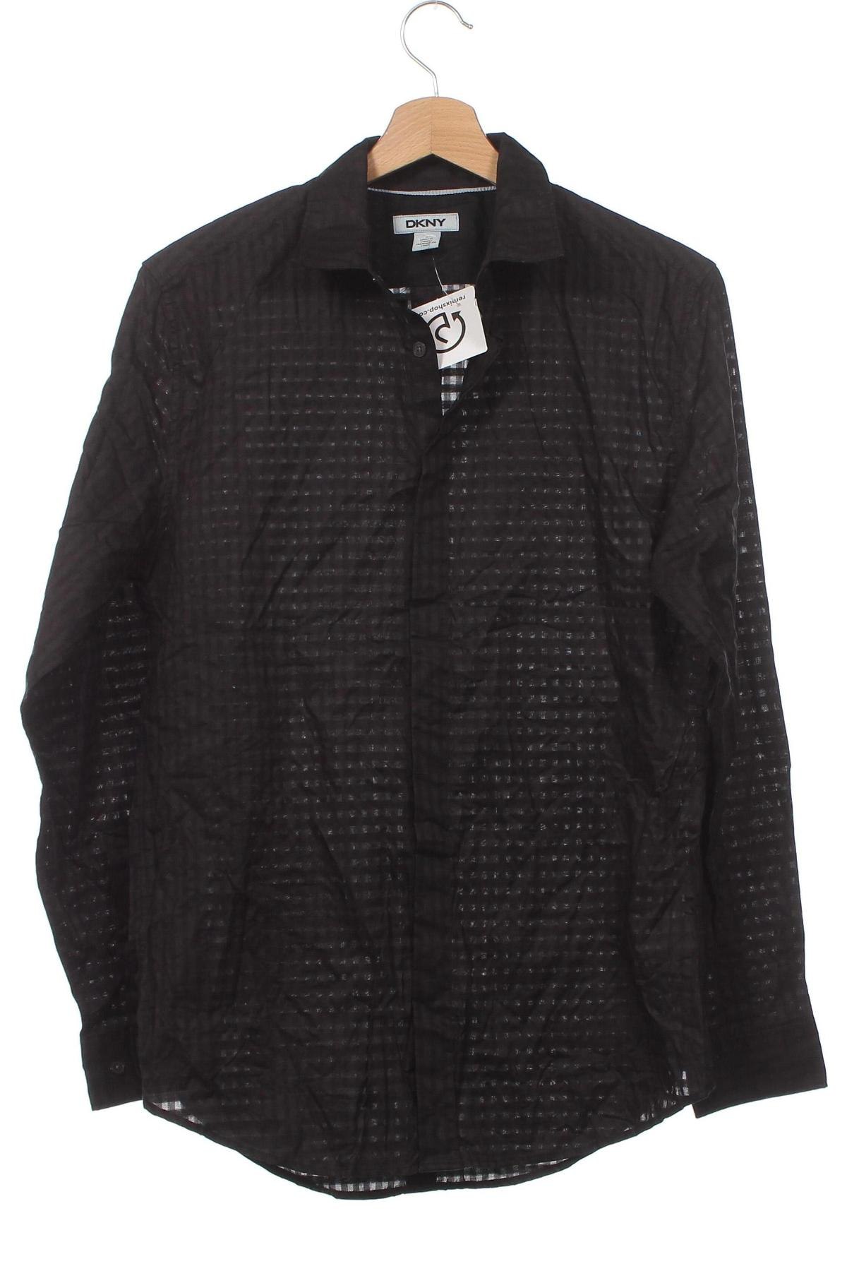 Мъжка риза DKNY, Размер S, Цвят Черен, Цена 26,65 лв.