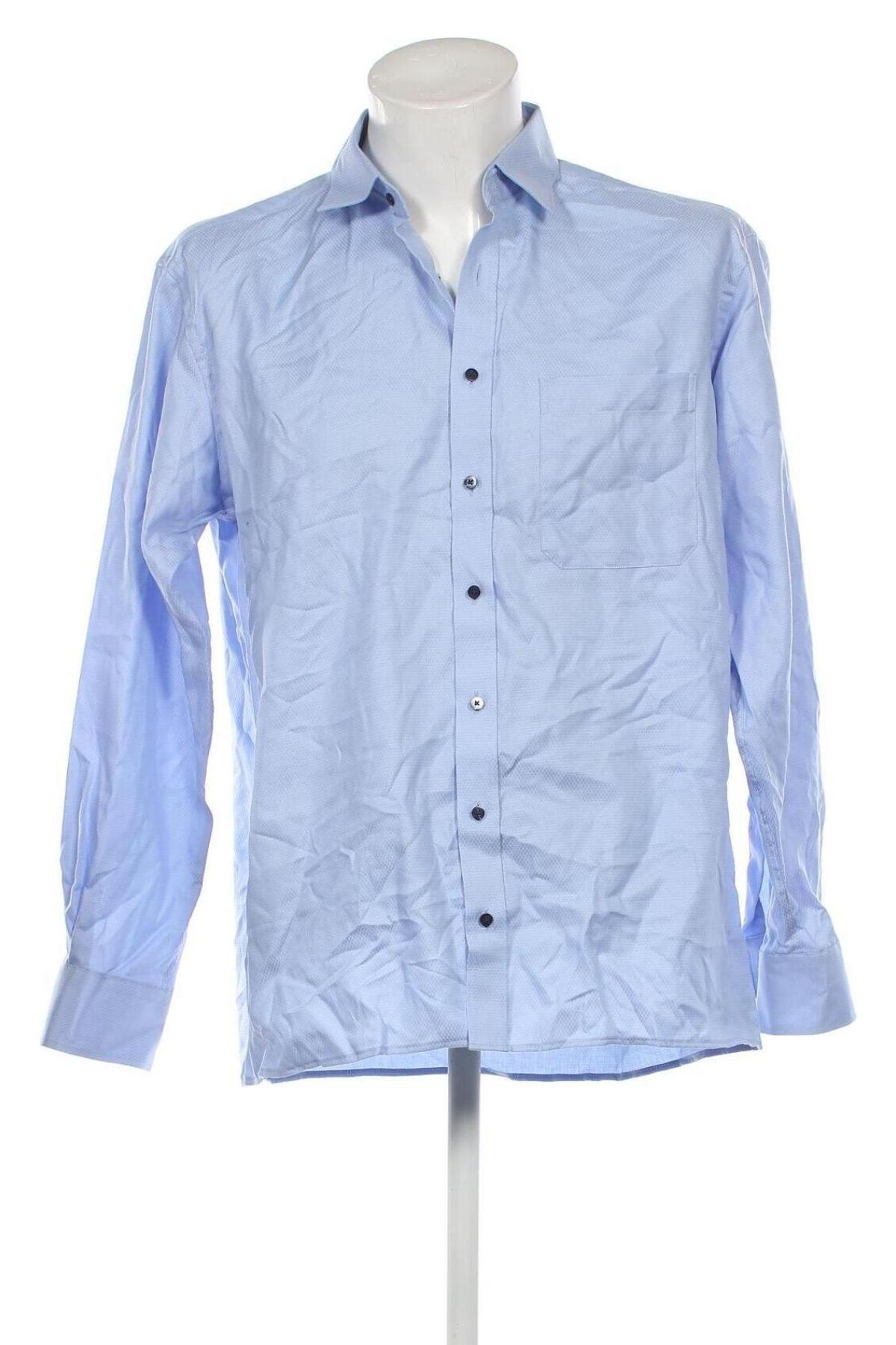 Ανδρικό πουκάμισο Eterna, Μέγεθος L, Χρώμα Μπλέ, Τιμή 19,19 €