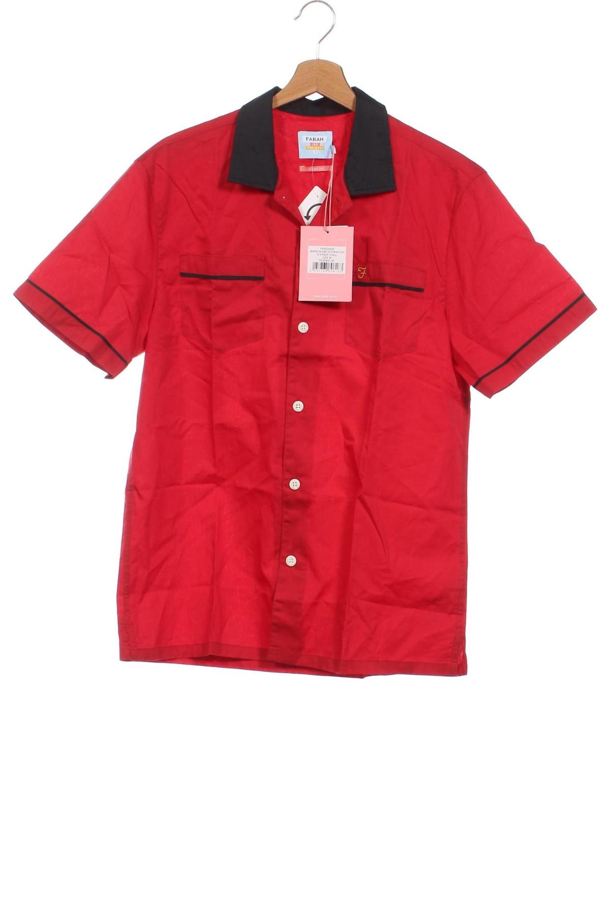 Ανδρικό πουκάμισο Farah, Μέγεθος M, Χρώμα Κόκκινο, Τιμή 26,82 €