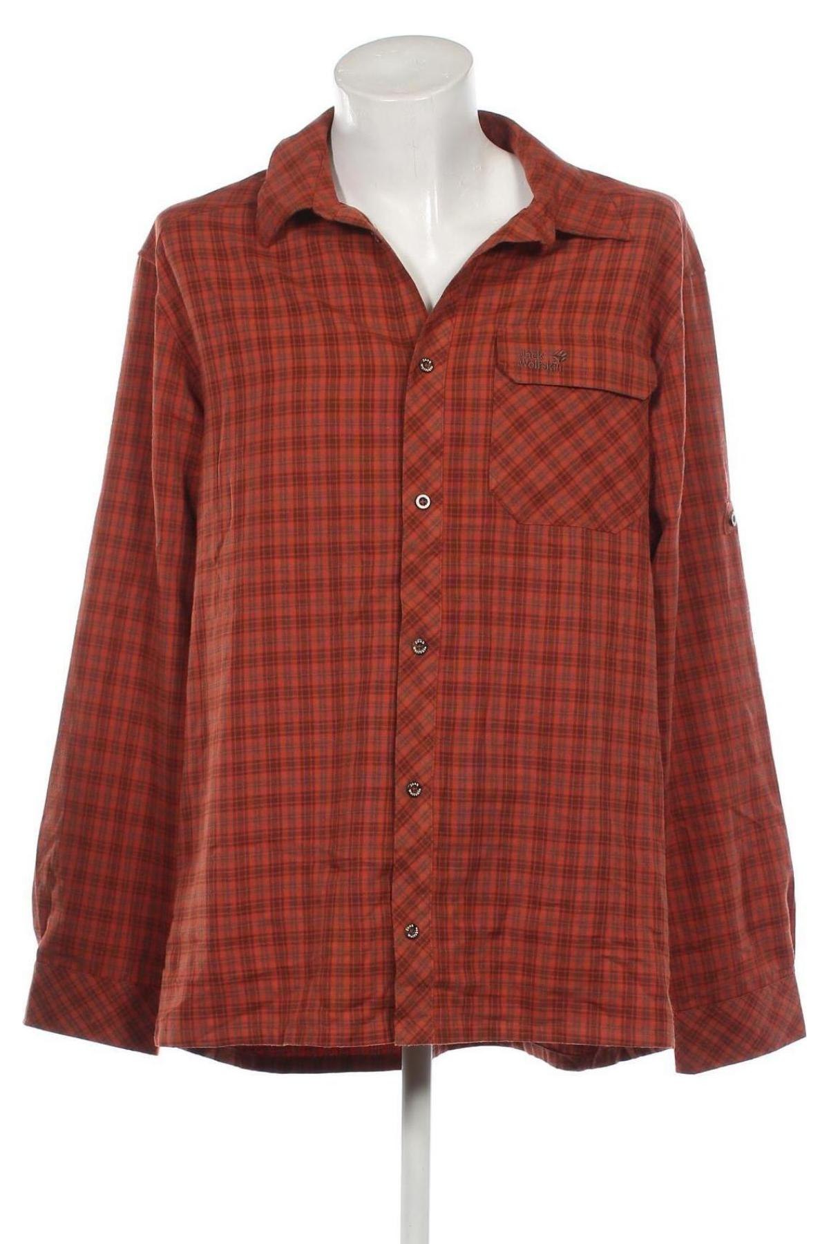 Ανδρικό πουκάμισο Jack Wolfskin, Μέγεθος XXL, Χρώμα Κόκκινο, Τιμή 18,02 €