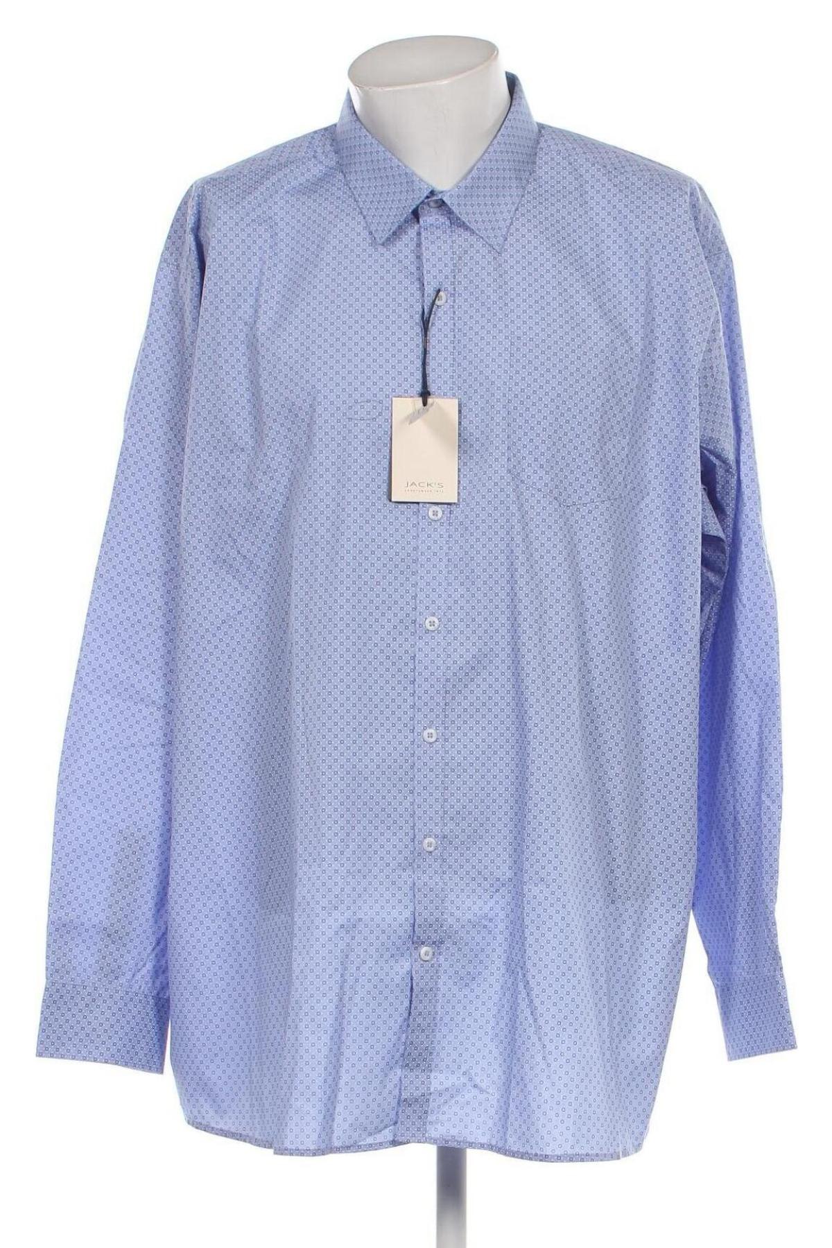Ανδρικό πουκάμισο Jack's, Μέγεθος 4XL, Χρώμα Μπλέ, Τιμή 22,29 €