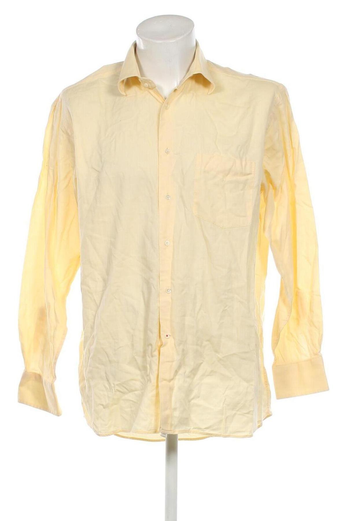 Ανδρικό πουκάμισο Jacques Britt, Μέγεθος S, Χρώμα Κίτρινο, Τιμή 3,49 €