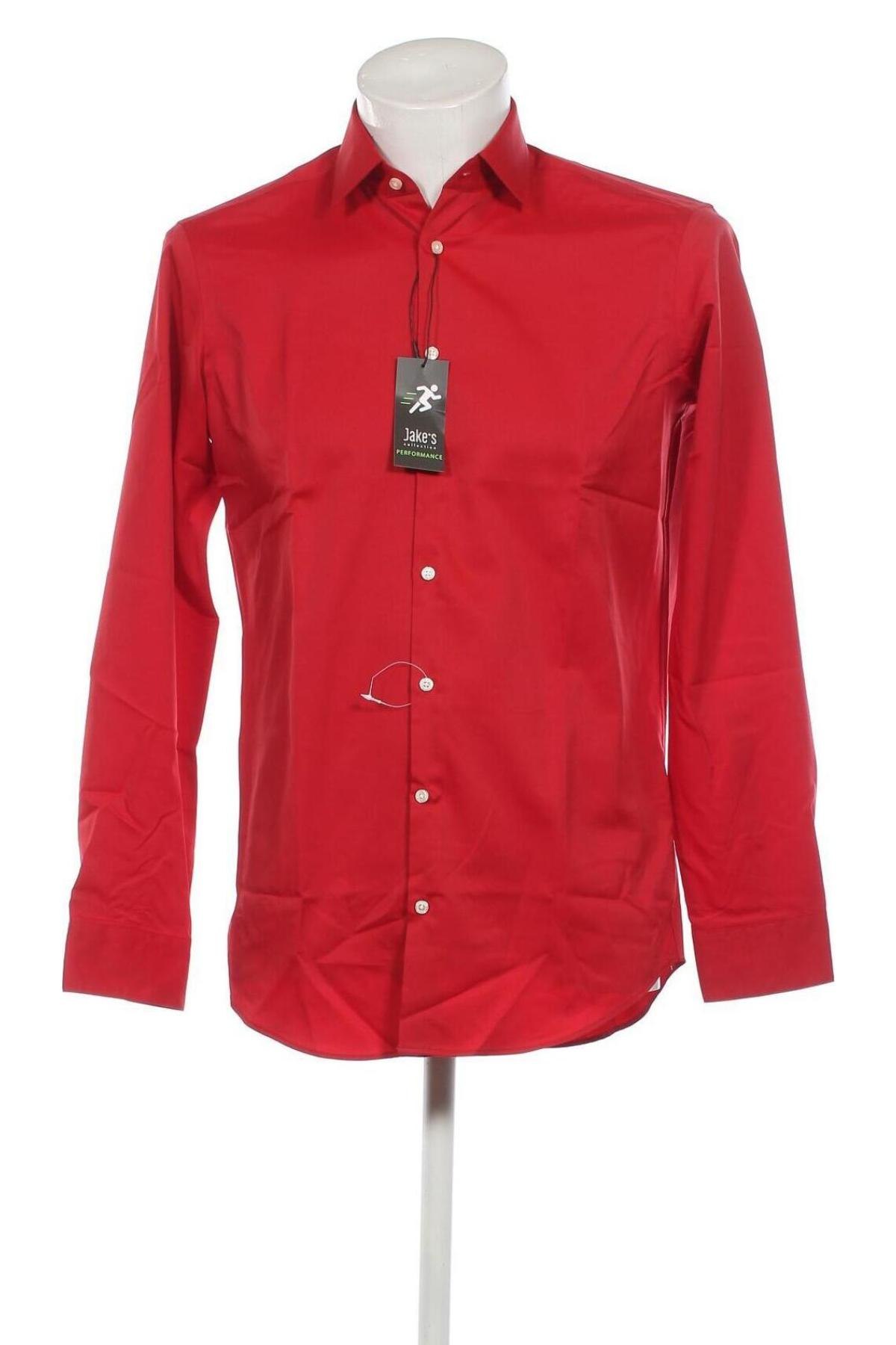 Ανδρικό πουκάμισο Jake*s, Μέγεθος S, Χρώμα Κόκκινο, Τιμή 12,99 €