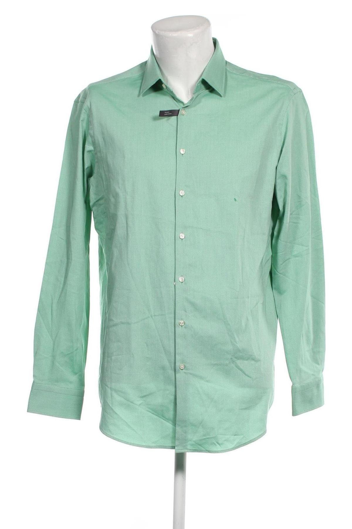 Ανδρικό πουκάμισο Jake*s, Μέγεθος L, Χρώμα Πράσινο, Τιμή 30,06 €