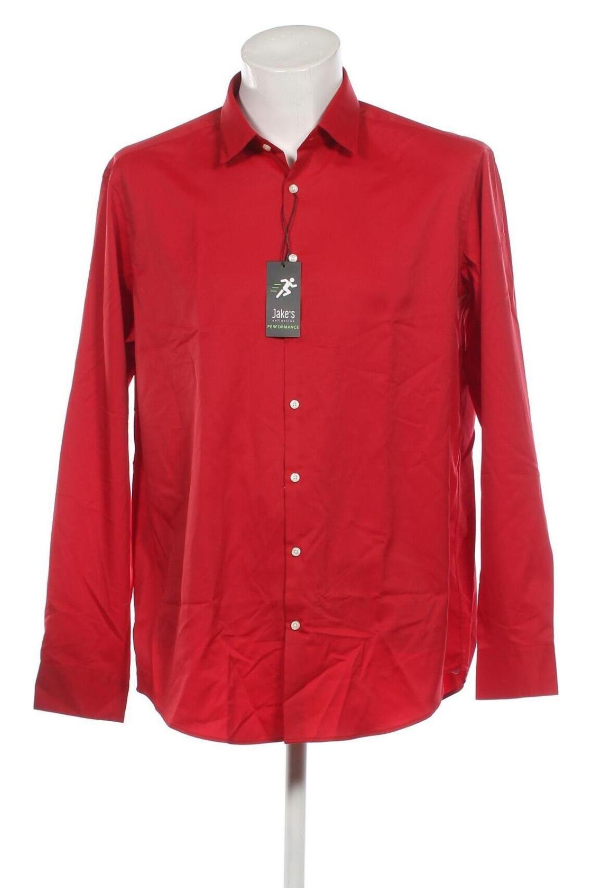 Мъжка риза Jake*s, Размер XL, Цвят Червен, Цена 25,20 лв.
