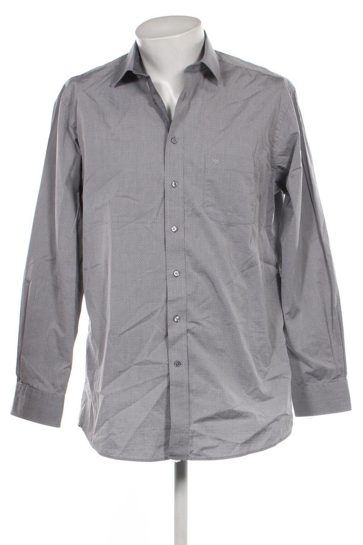 Ανδρικό πουκάμισο Kauf, Μέγεθος L, Χρώμα Γκρί, Τιμή 17,94 €