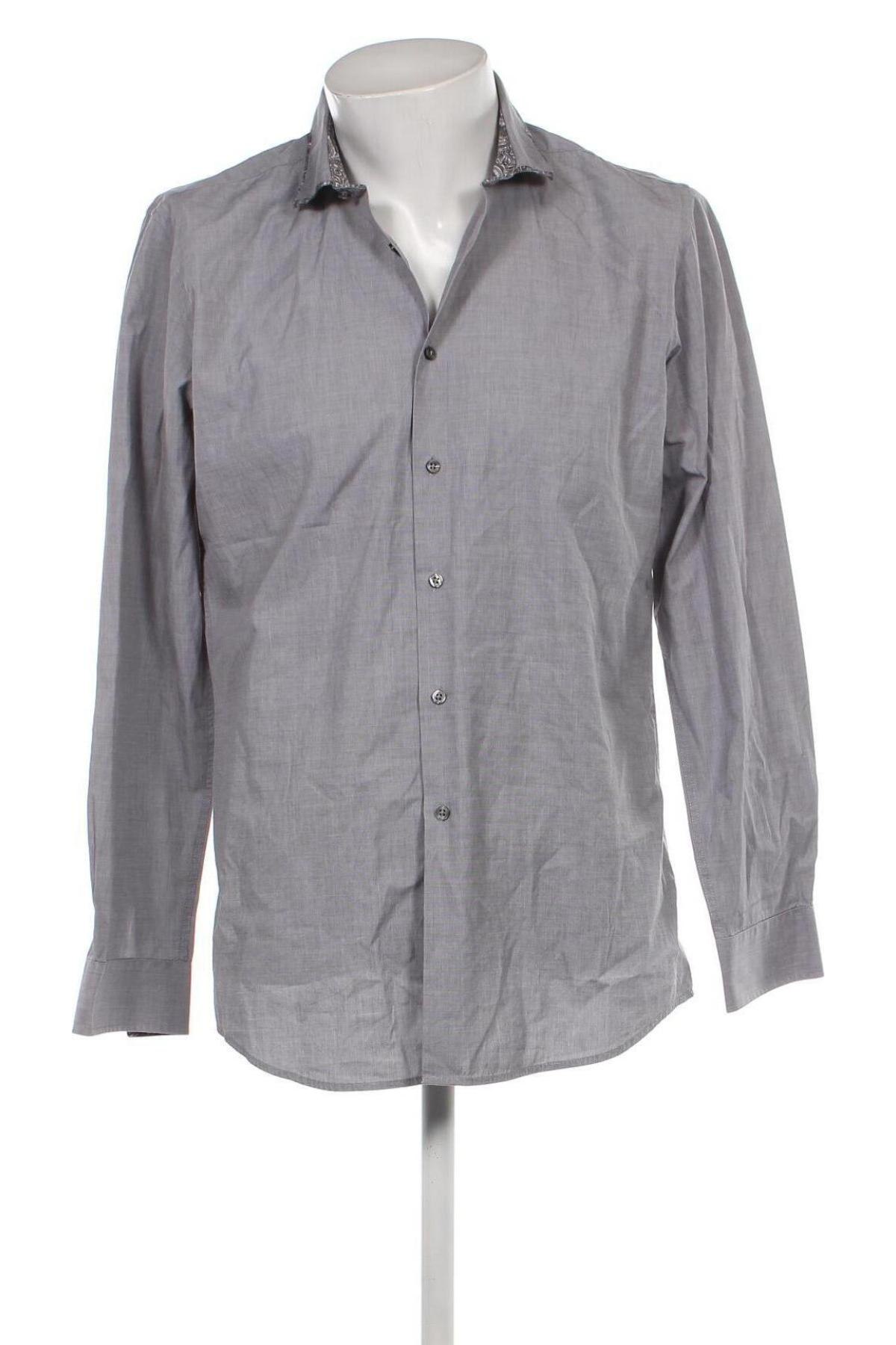 Ανδρικό πουκάμισο Maddison, Μέγεθος L, Χρώμα Γκρί, Τιμή 10,73 €