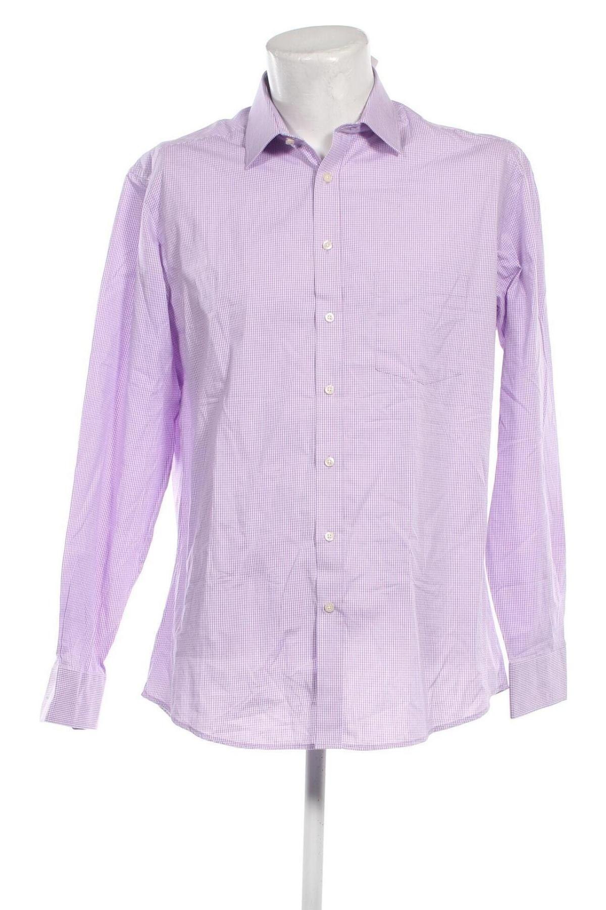 Ανδρικό πουκάμισο Manor, Μέγεθος L, Χρώμα Βιολετί, Τιμή 3,59 €