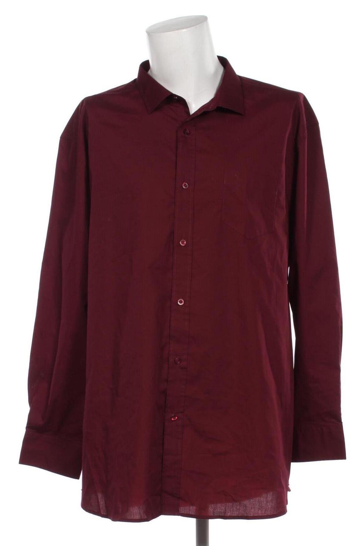 Herrenhemd Marcel Battiston, Größe 4XL, Farbe Rot, Preis 18,57 €