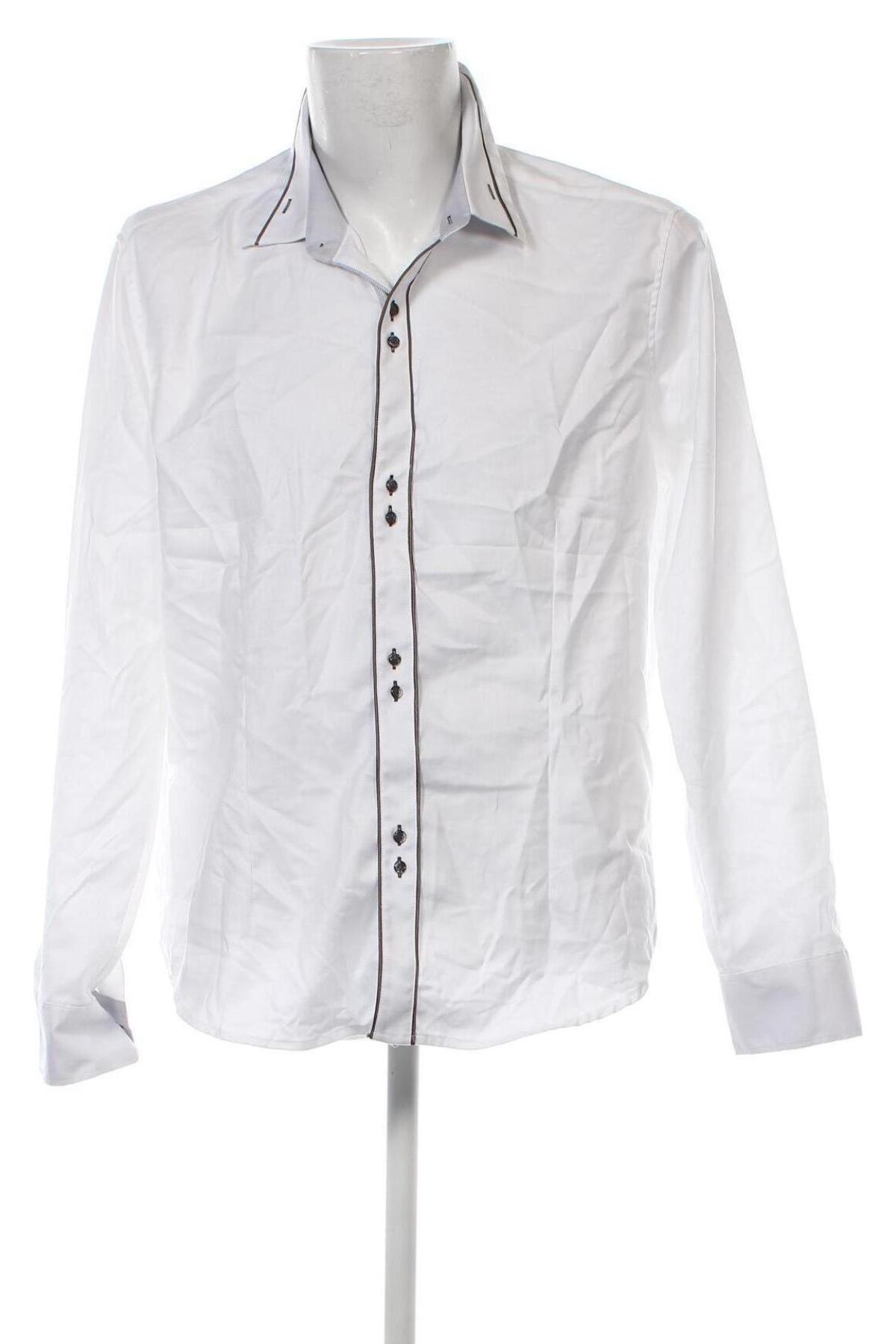 Мъжка риза Nara Camicie, Размер 3XL, Цвят Бял, Цена 29,00 лв.
