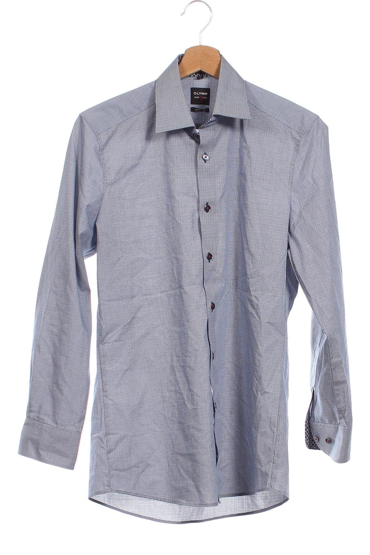 Ανδρικό πουκάμισο Olymp, Μέγεθος M, Χρώμα Μπλέ, Τιμή 11,63 €