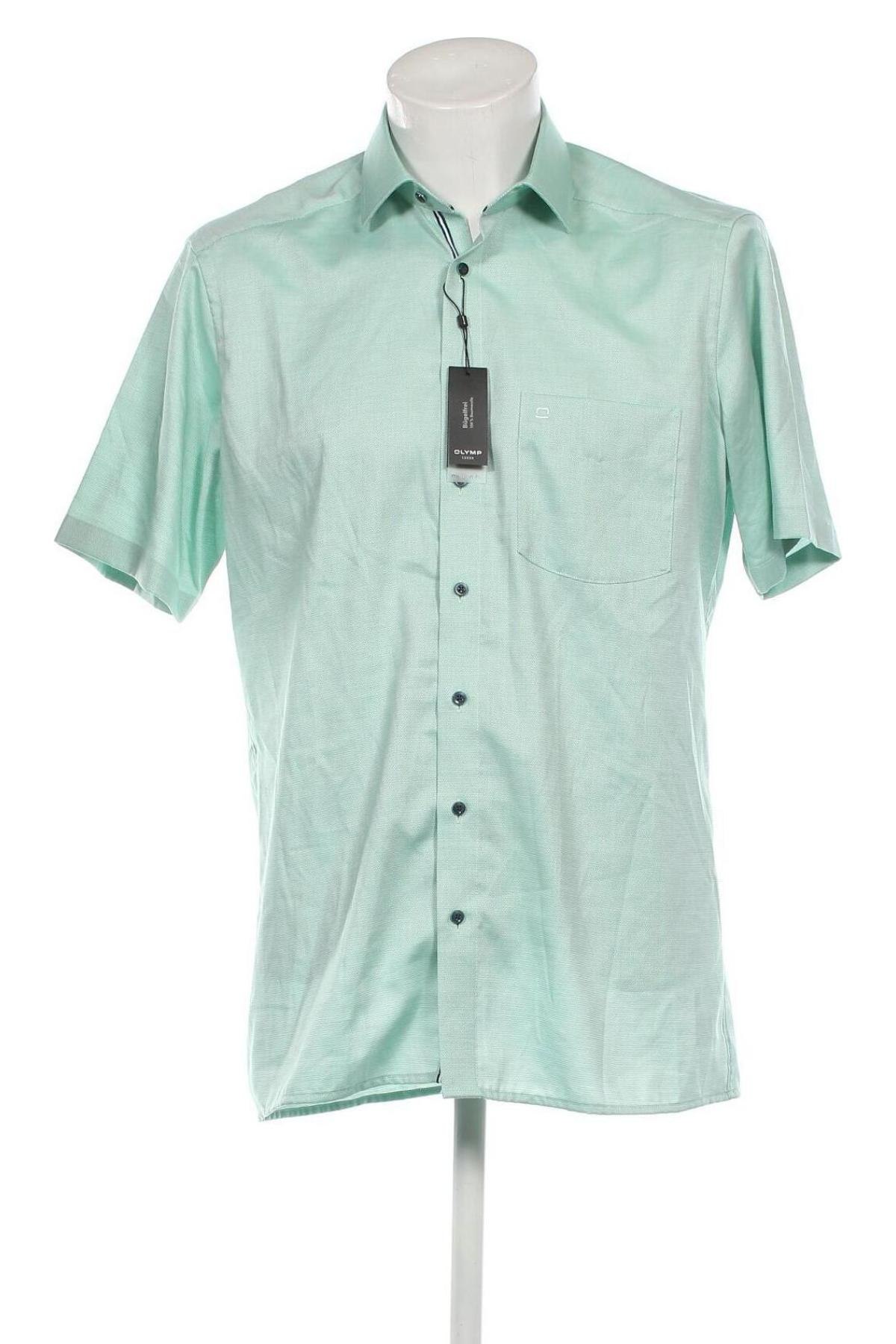 Ανδρικό πουκάμισο Olymp, Μέγεθος L, Χρώμα Πράσινο, Τιμή 41,54 €