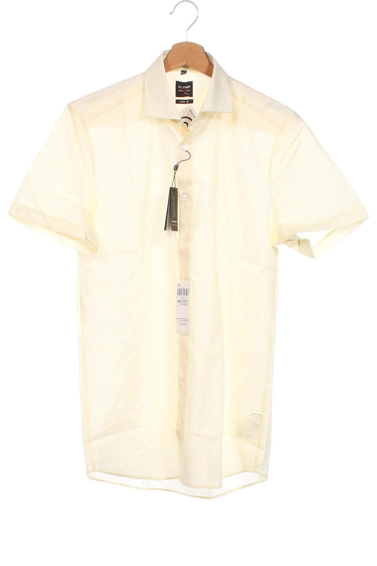 Ανδρικό πουκάμισο Olymp, Μέγεθος M, Χρώμα Κίτρινο, Τιμή 26,82 €