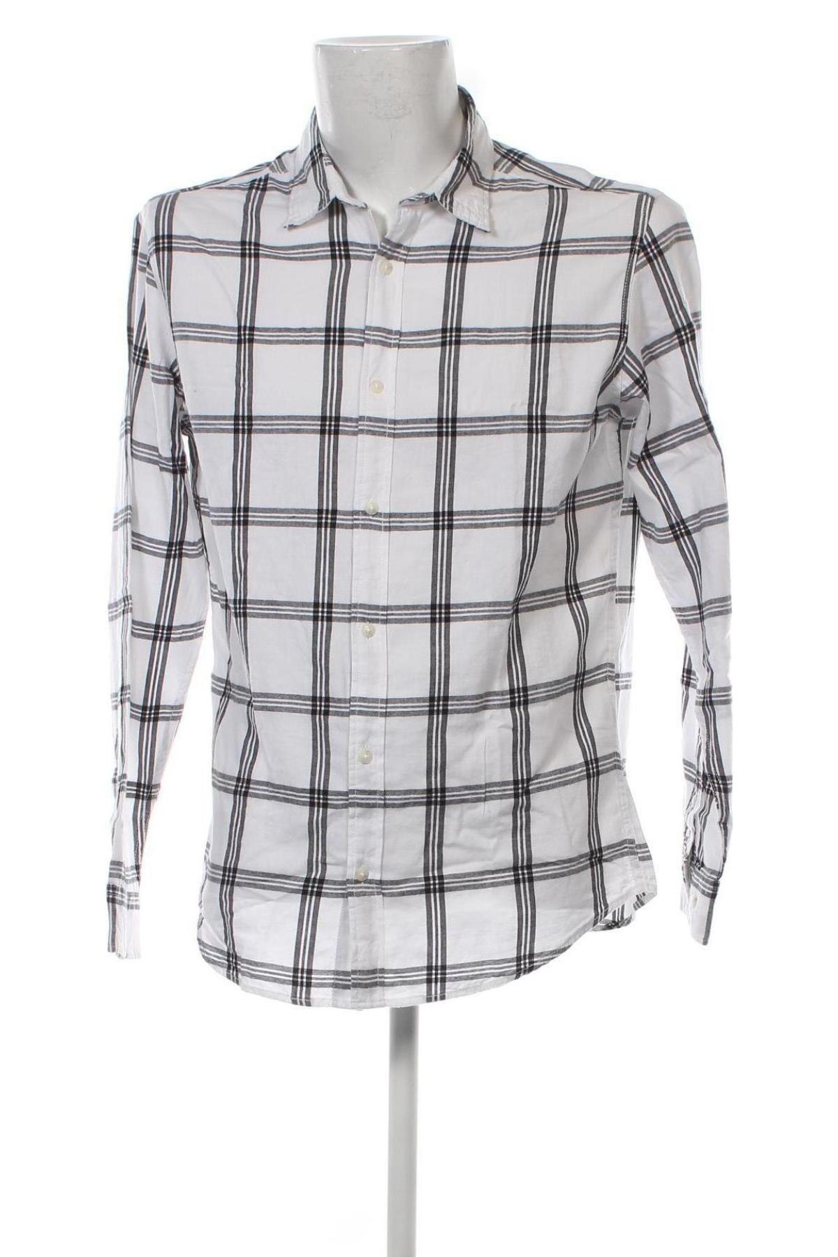 Ανδρικό πουκάμισο Jack & Jones, Μέγεθος L, Χρώμα Λευκό, Τιμή 9,46 €