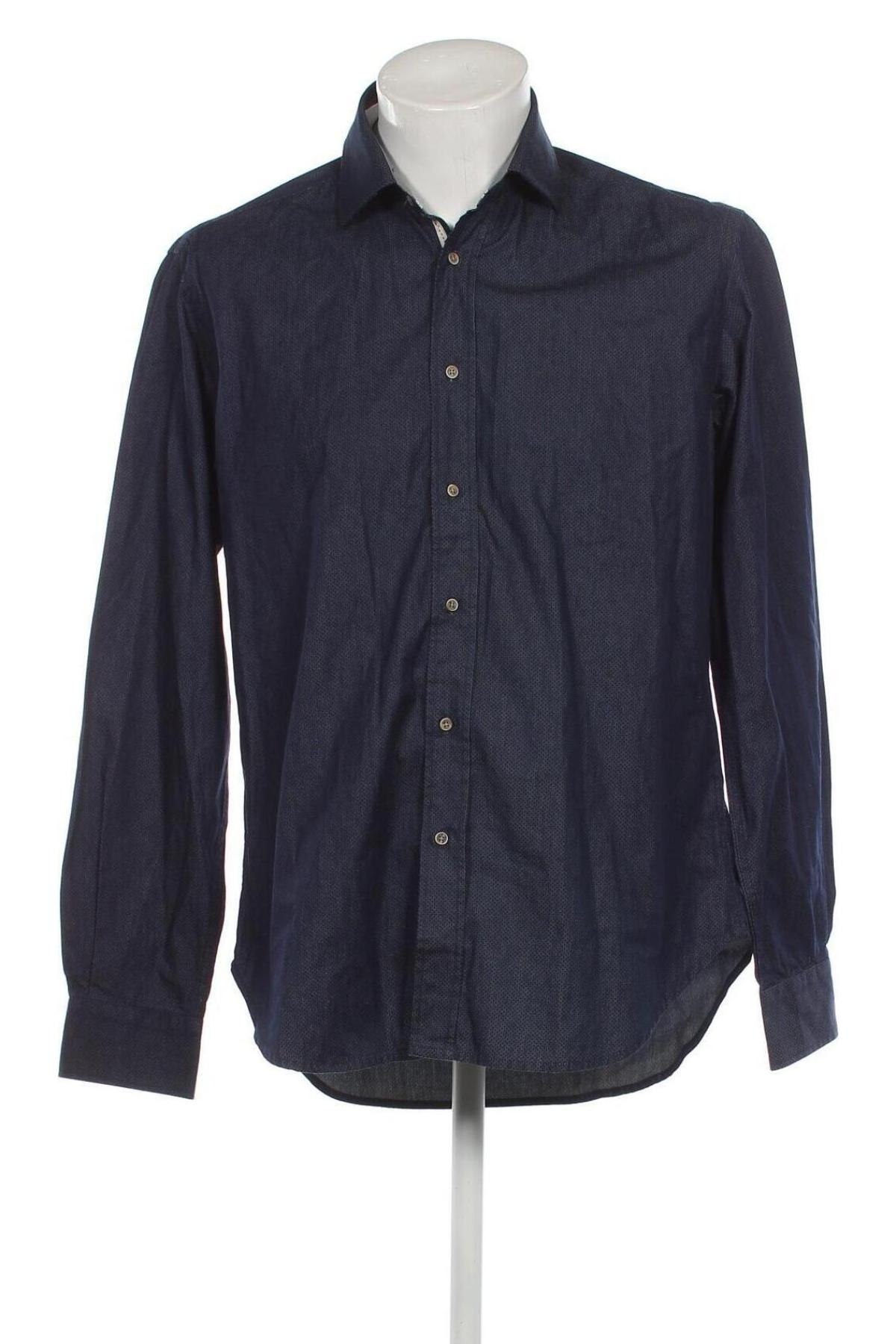 Herrenhemd Zara Man, Größe L, Farbe Blau, Preis € 5,12