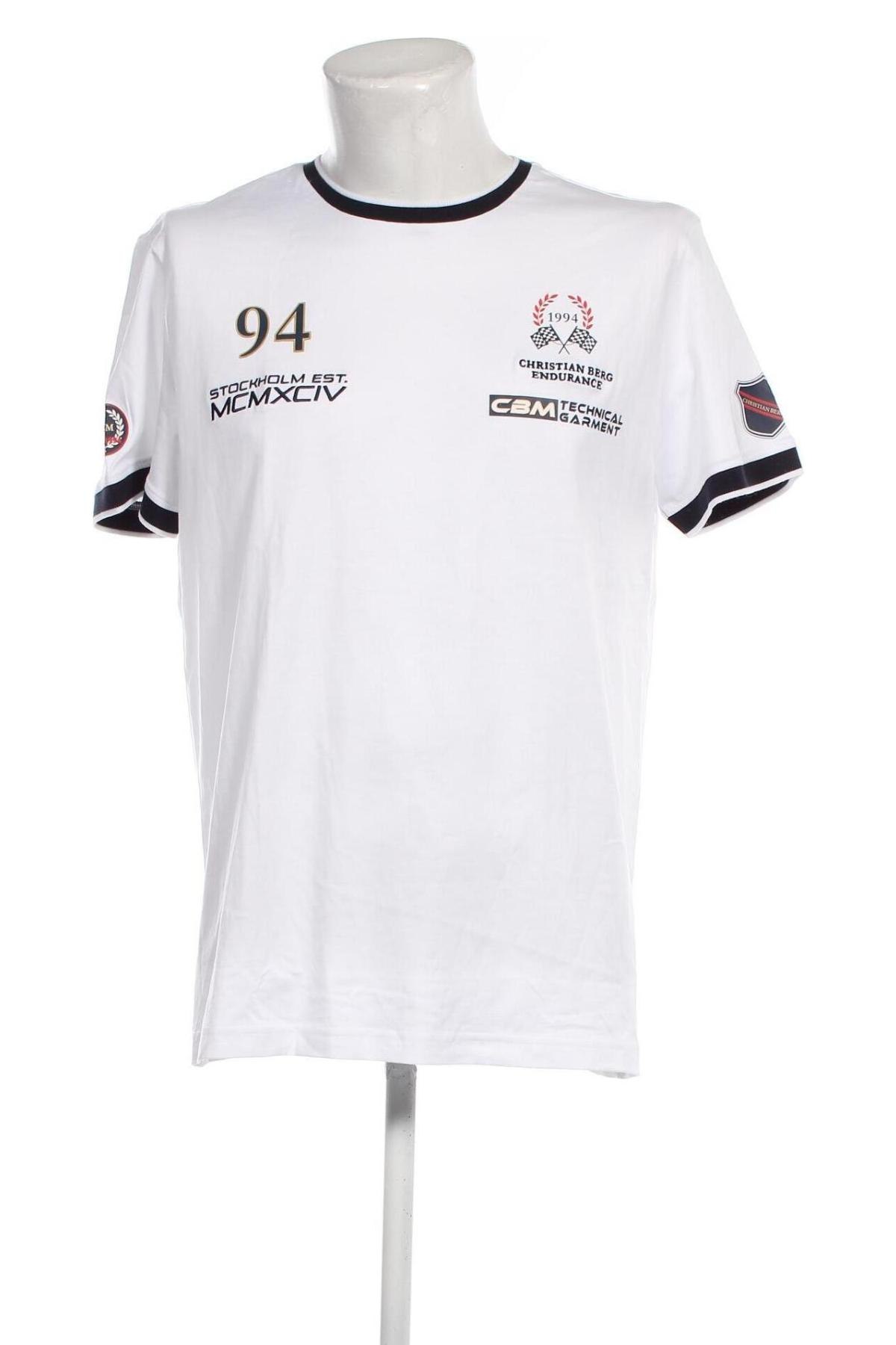 Мъжка тениска Christian Berg, Размер XL, Цвят Бял, Цена 40,00 лв.