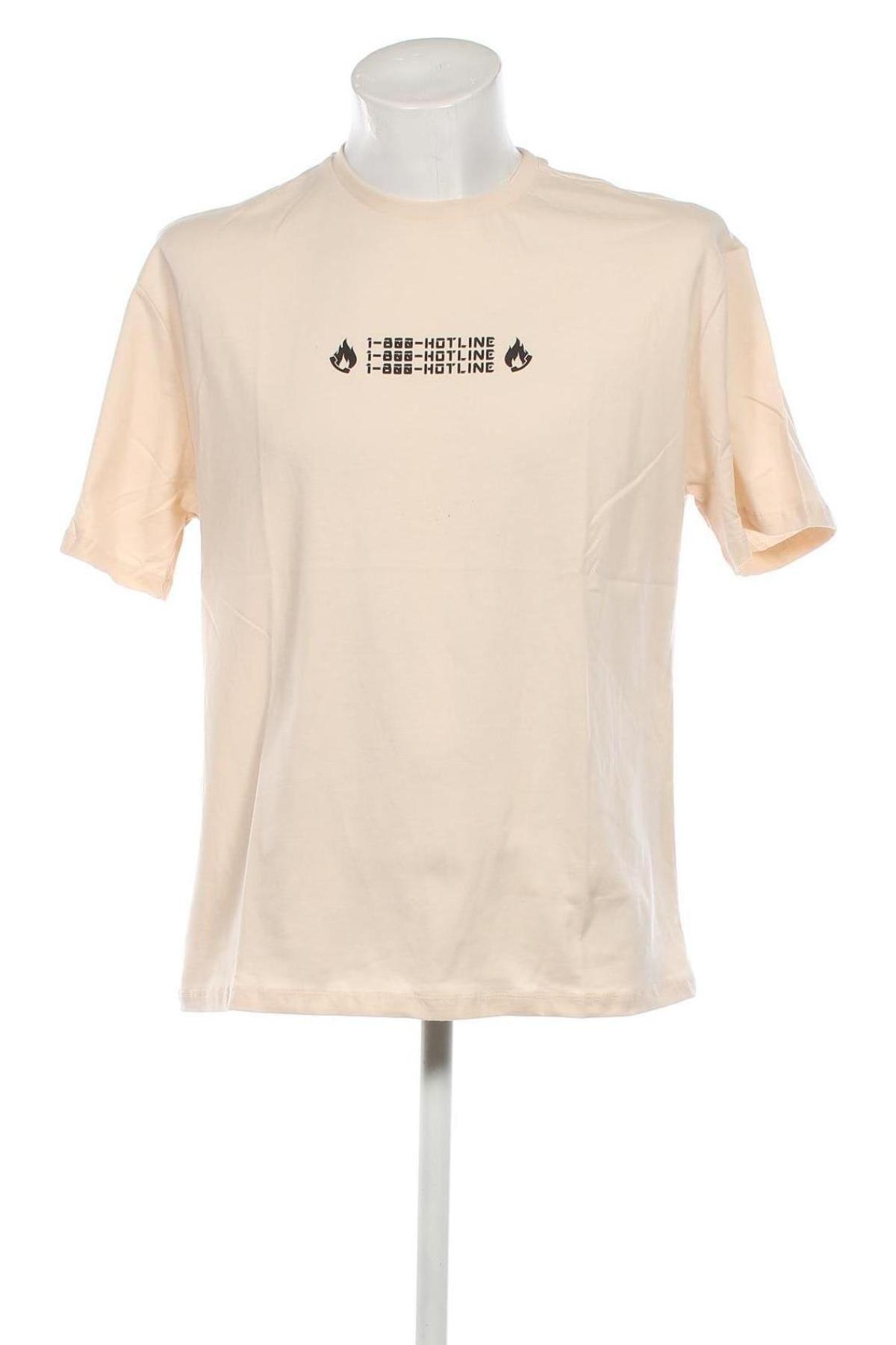Herren T-Shirt Trendyol, Größe M, Farbe Ecru, Preis 14,95 €