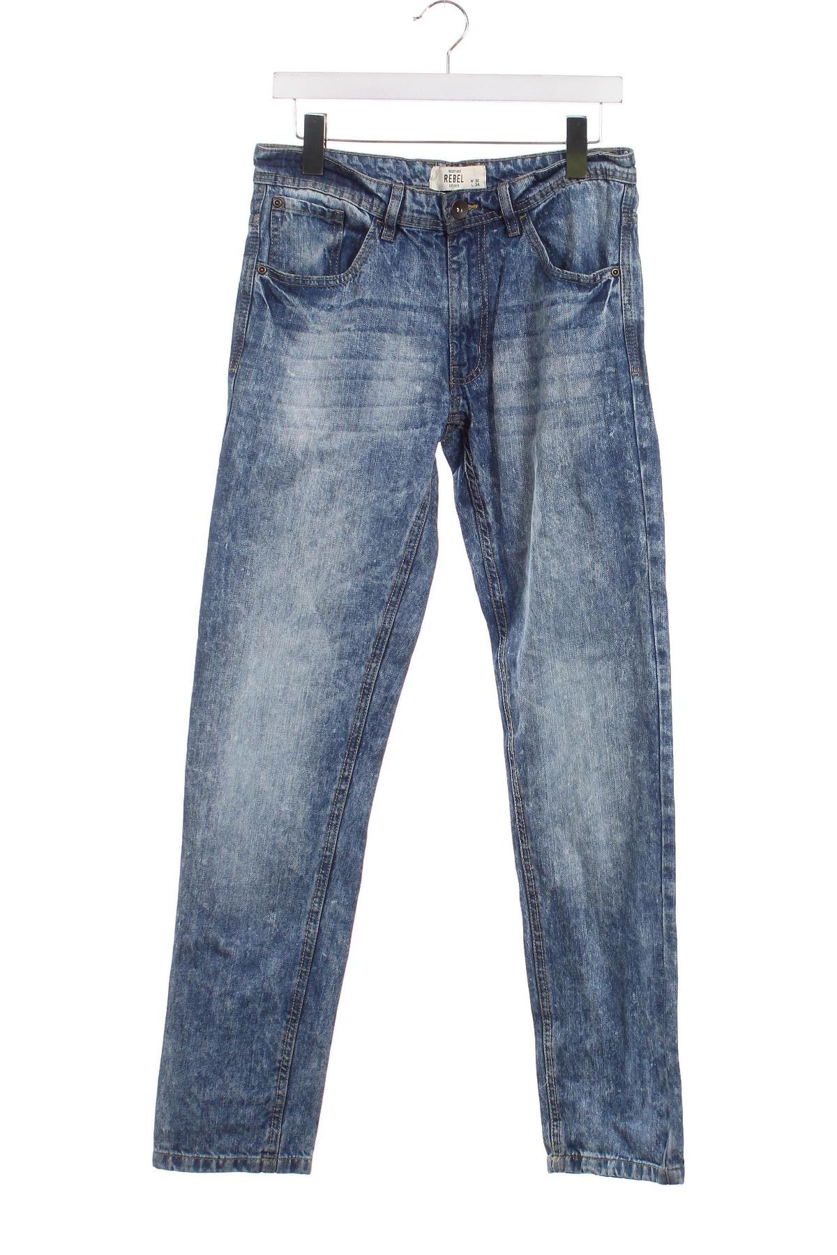 Pánske džínsy  Rebel, Veľkosť S, Farba Modrá, Cena  2,47 €