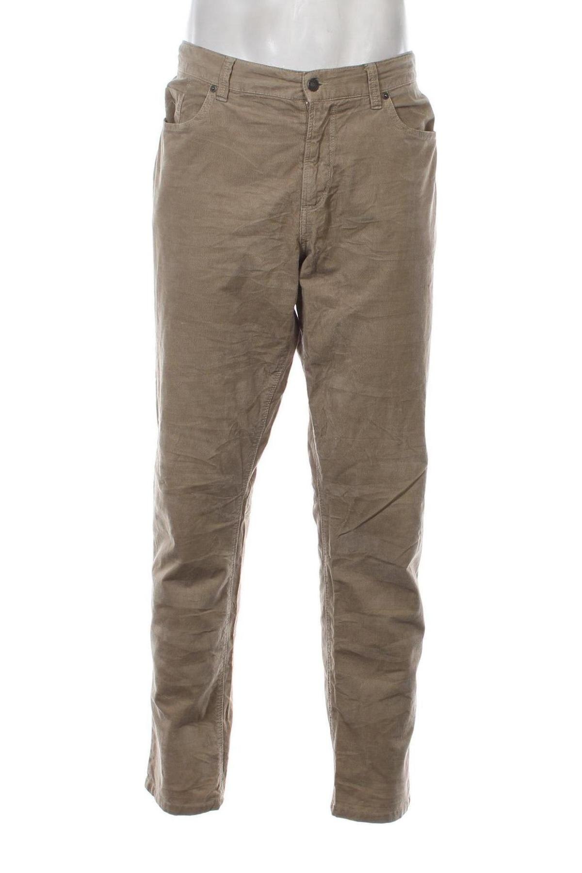 Pantaloni raiați de bărbați Alberto, Mărime XL, Culoare Bej, Preț 99,37 Lei
