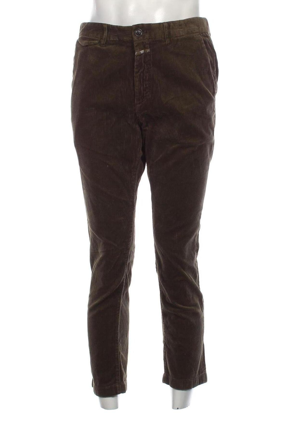 Pantaloni raiați de bărbați Closed, Mărime M, Culoare Verde, Preț 207,83 Lei