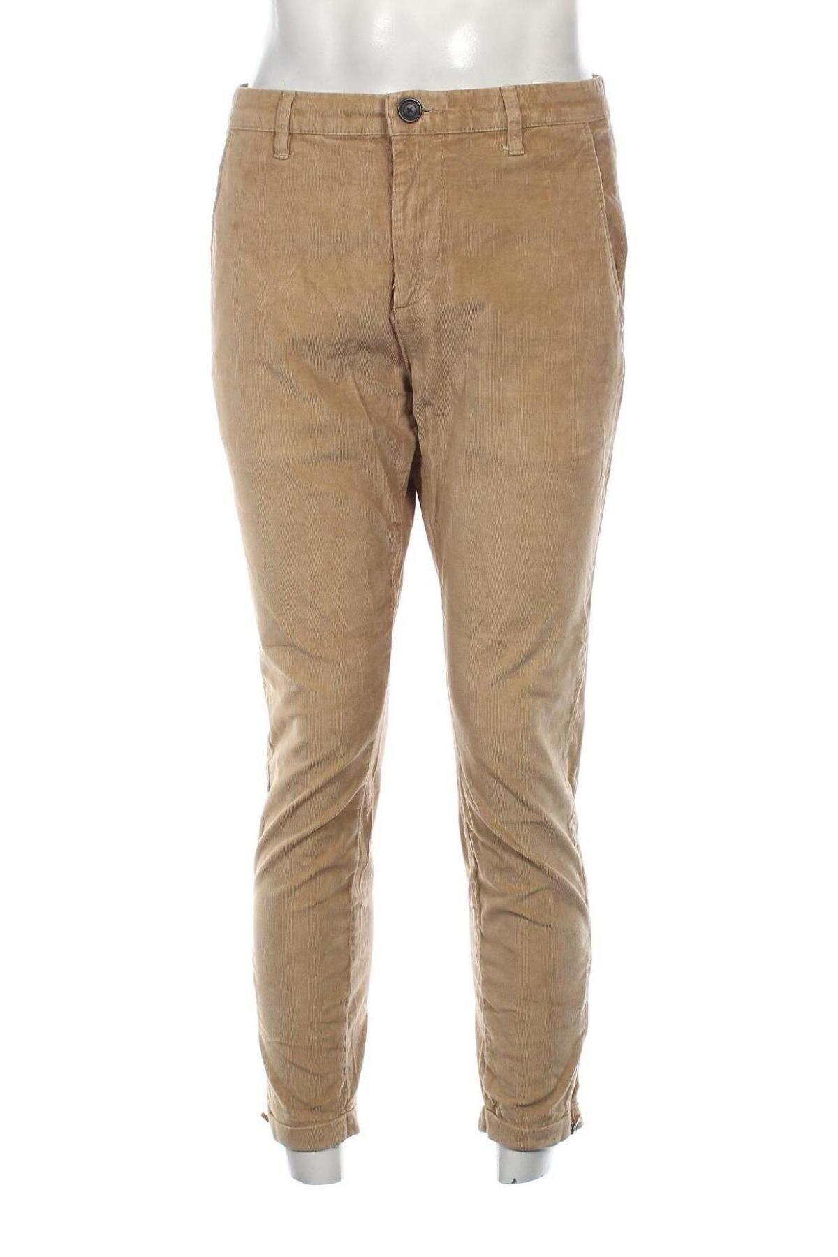 Pantaloni raiați de bărbați Gabba, Mărime L, Culoare Bej, Preț 34,54 Lei