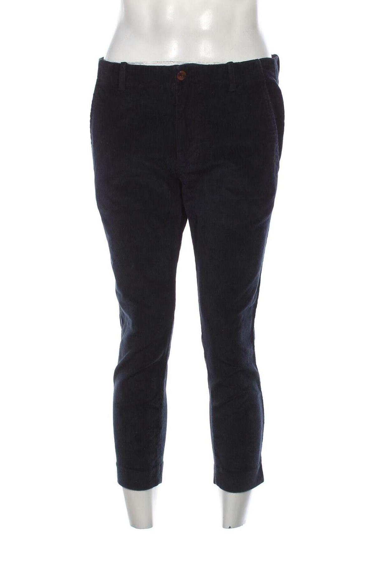 Ανδρικό κοτλέ παντελόνι Zara Man, Μέγεθος M, Χρώμα Μπλέ, Τιμή 14,85 €