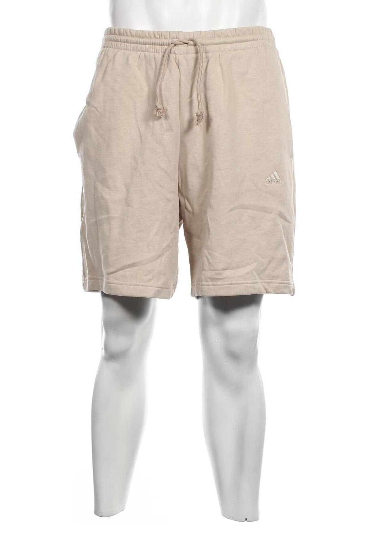 Pantaloni scurți de bărbați Adidas, Mărime L, Culoare Bej, Preț 95,39 Lei